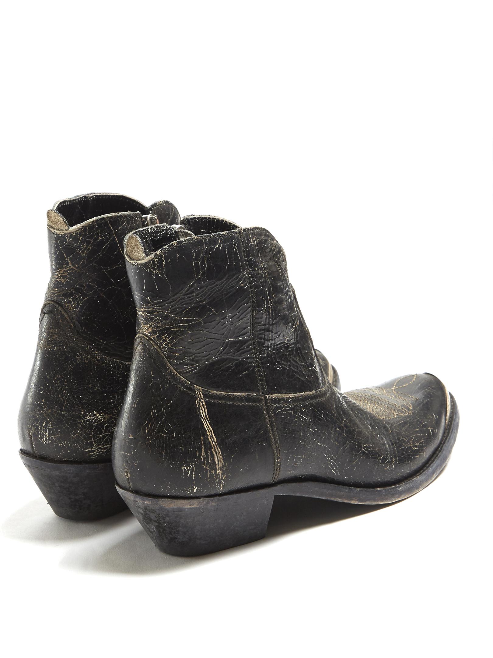 Lyst - Golden Goose Deluxe Brand Young Distressed-leather Ankle Boots ...