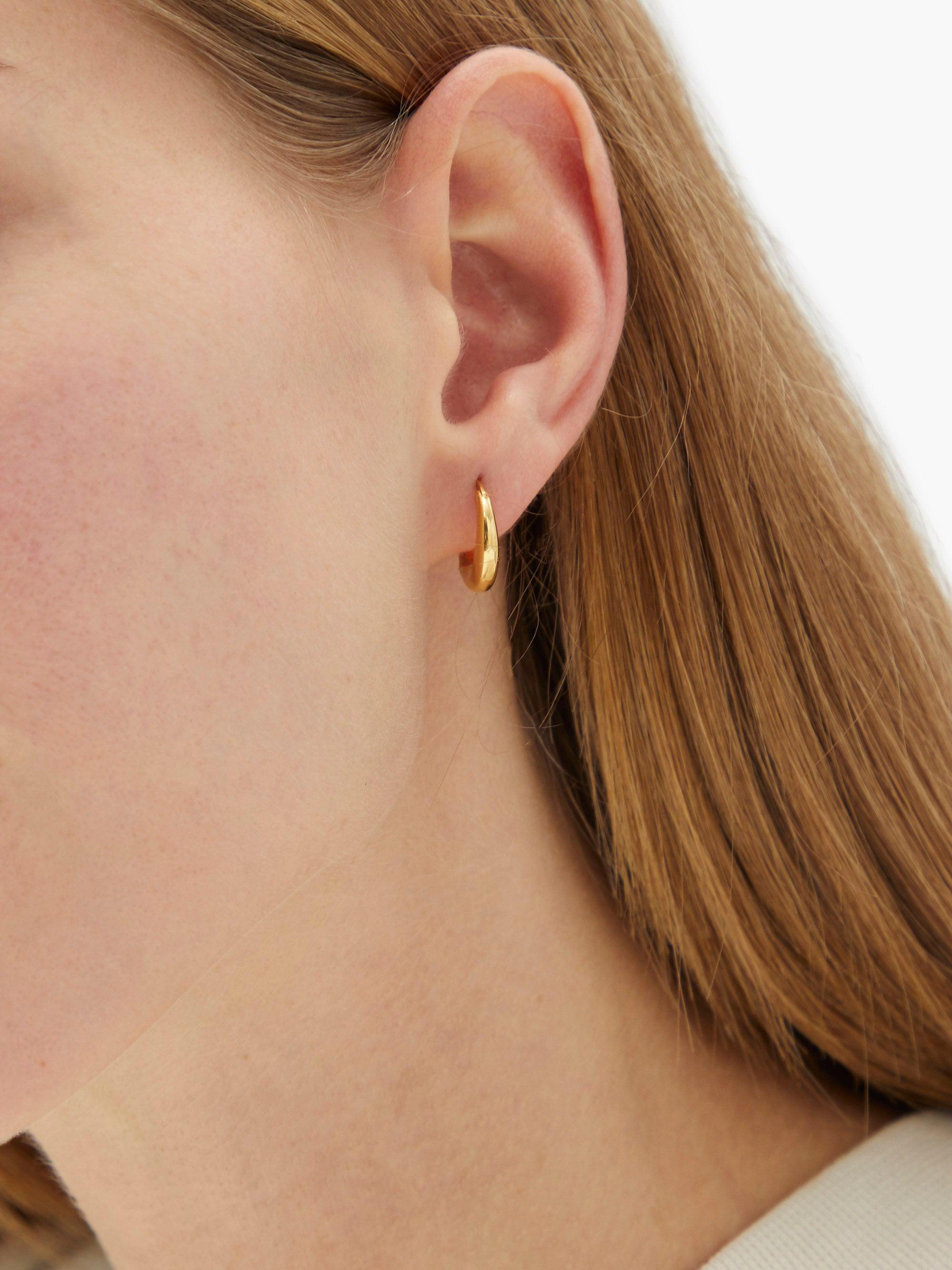 Sophie Buhai Tiny Essentials 18kt Gold-vermeil Hoop Earrings in 