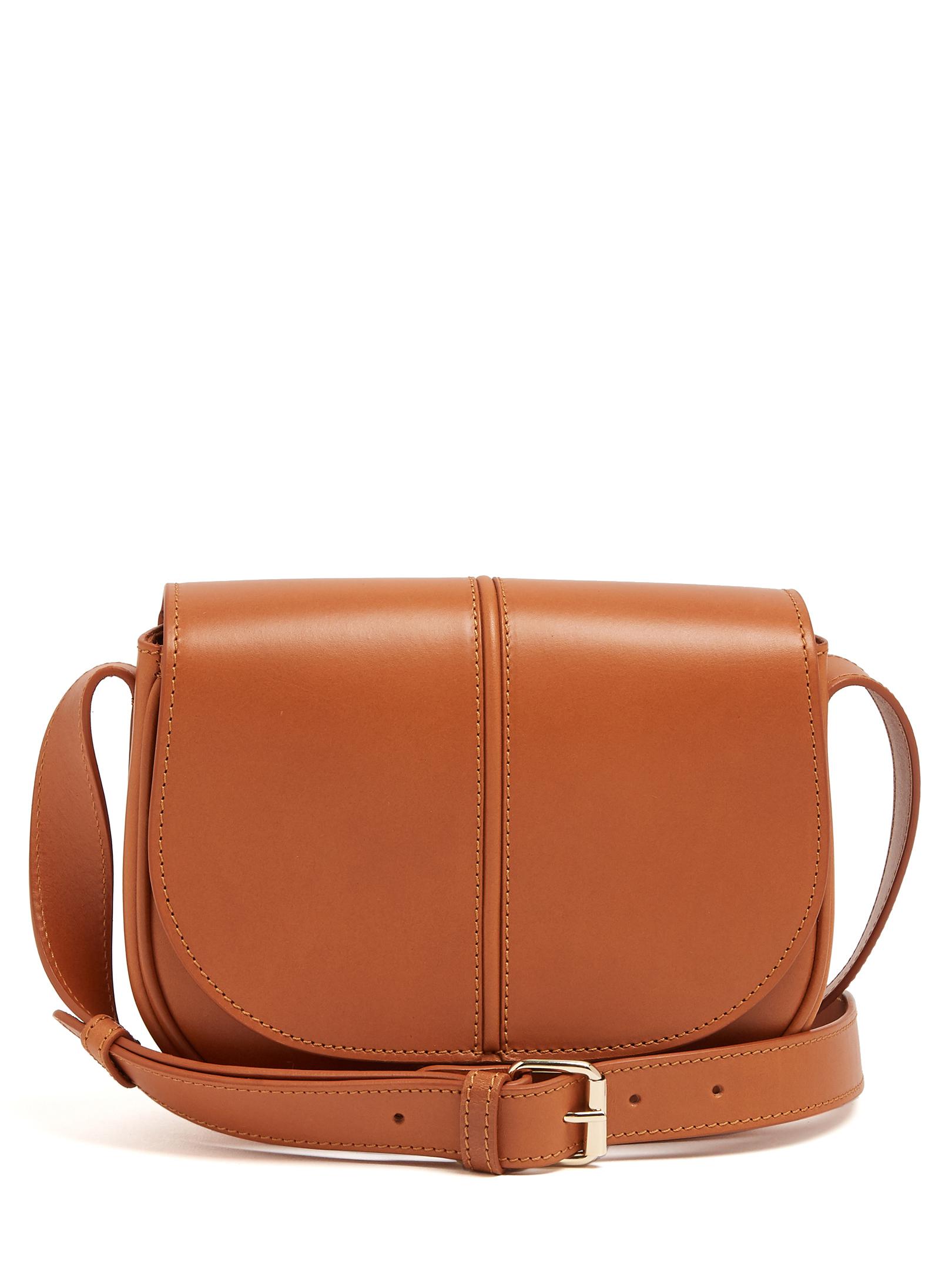 tan leather cross body bag