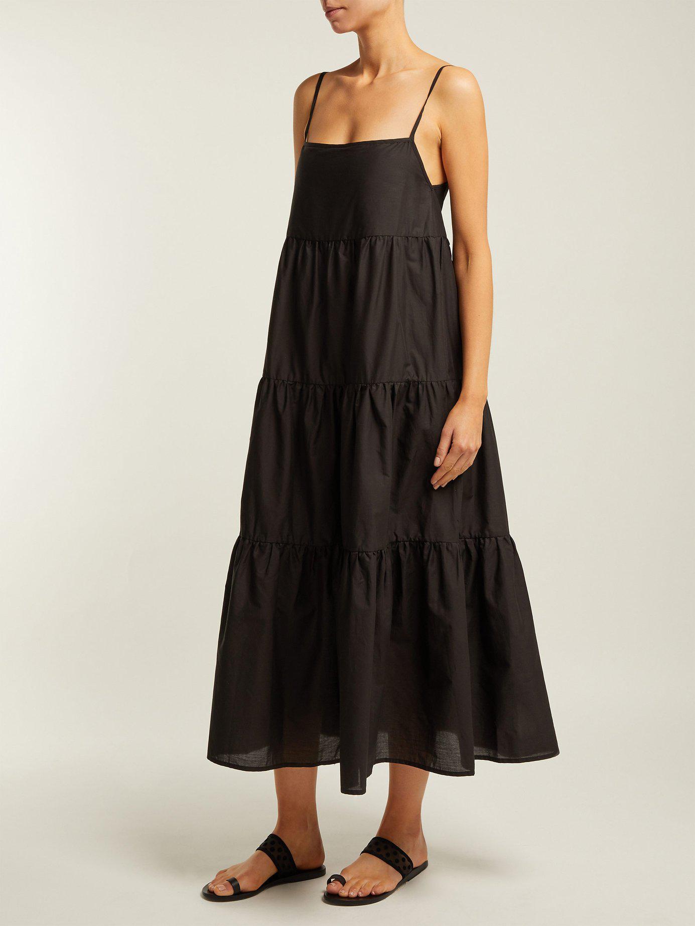 matteau tiered sundress black