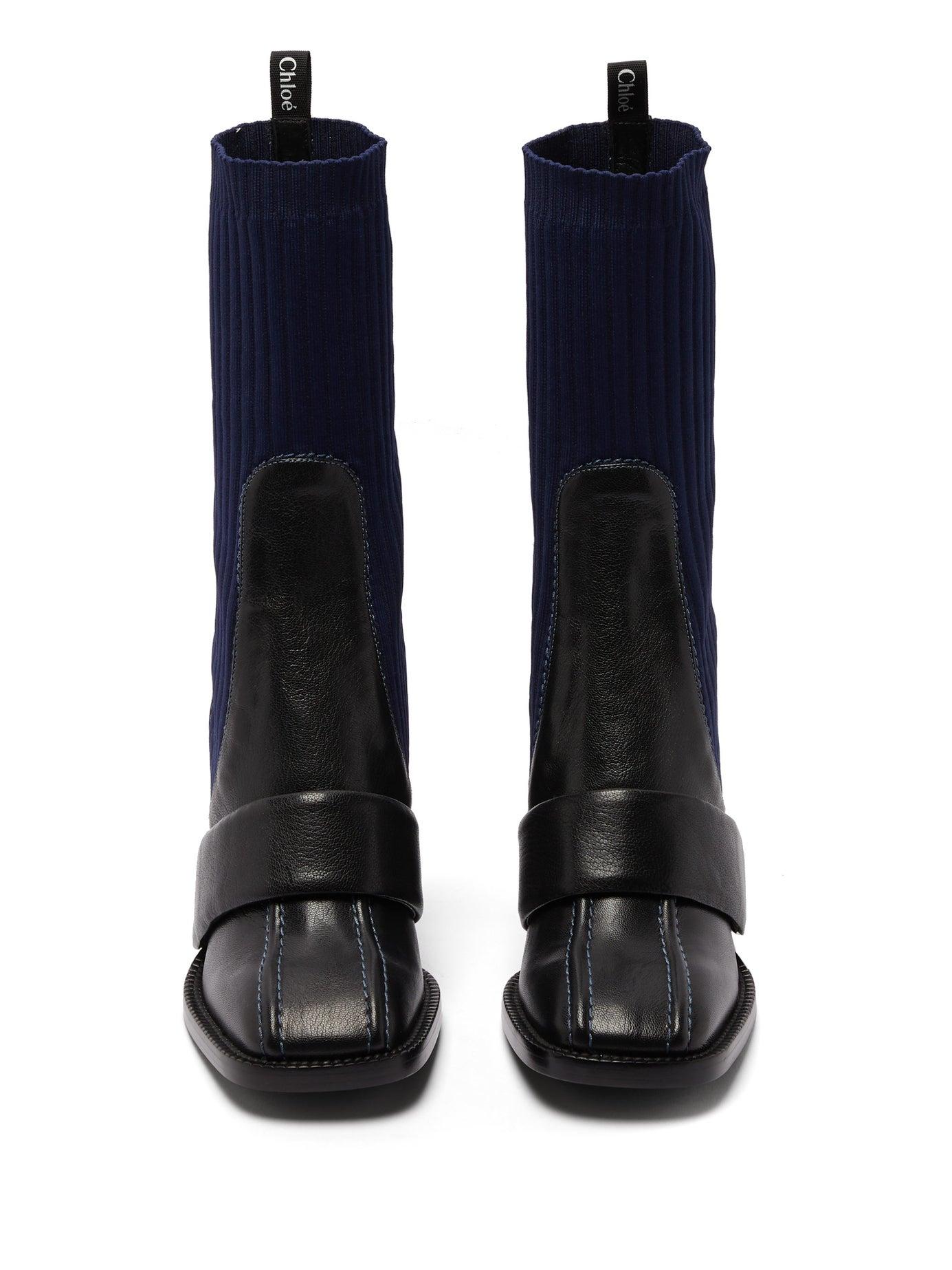 chloe bea half sock boot