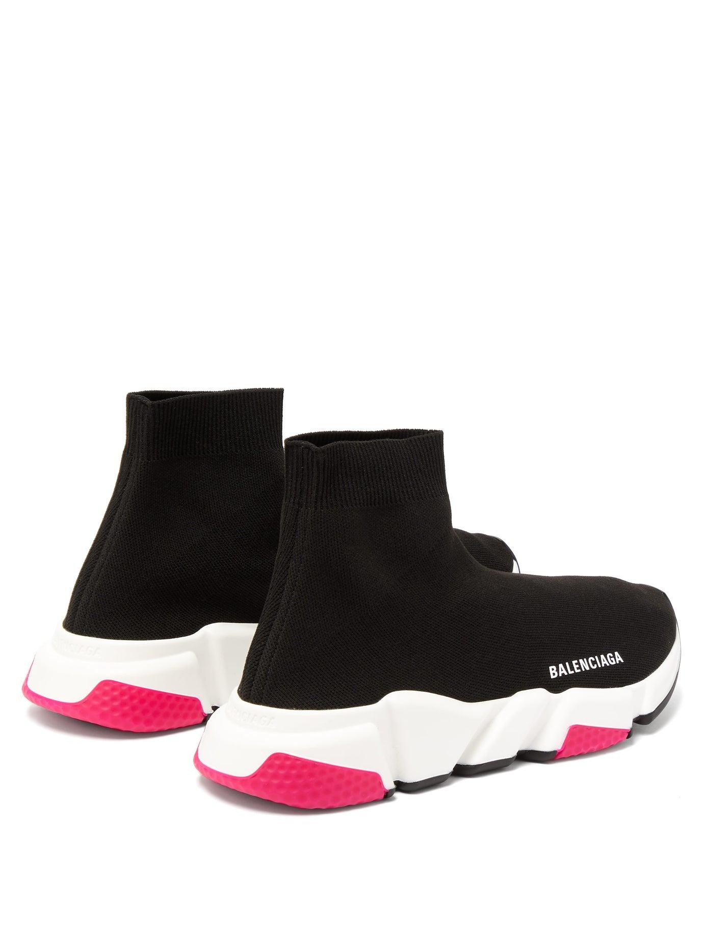 balenciaga sock trainers pink