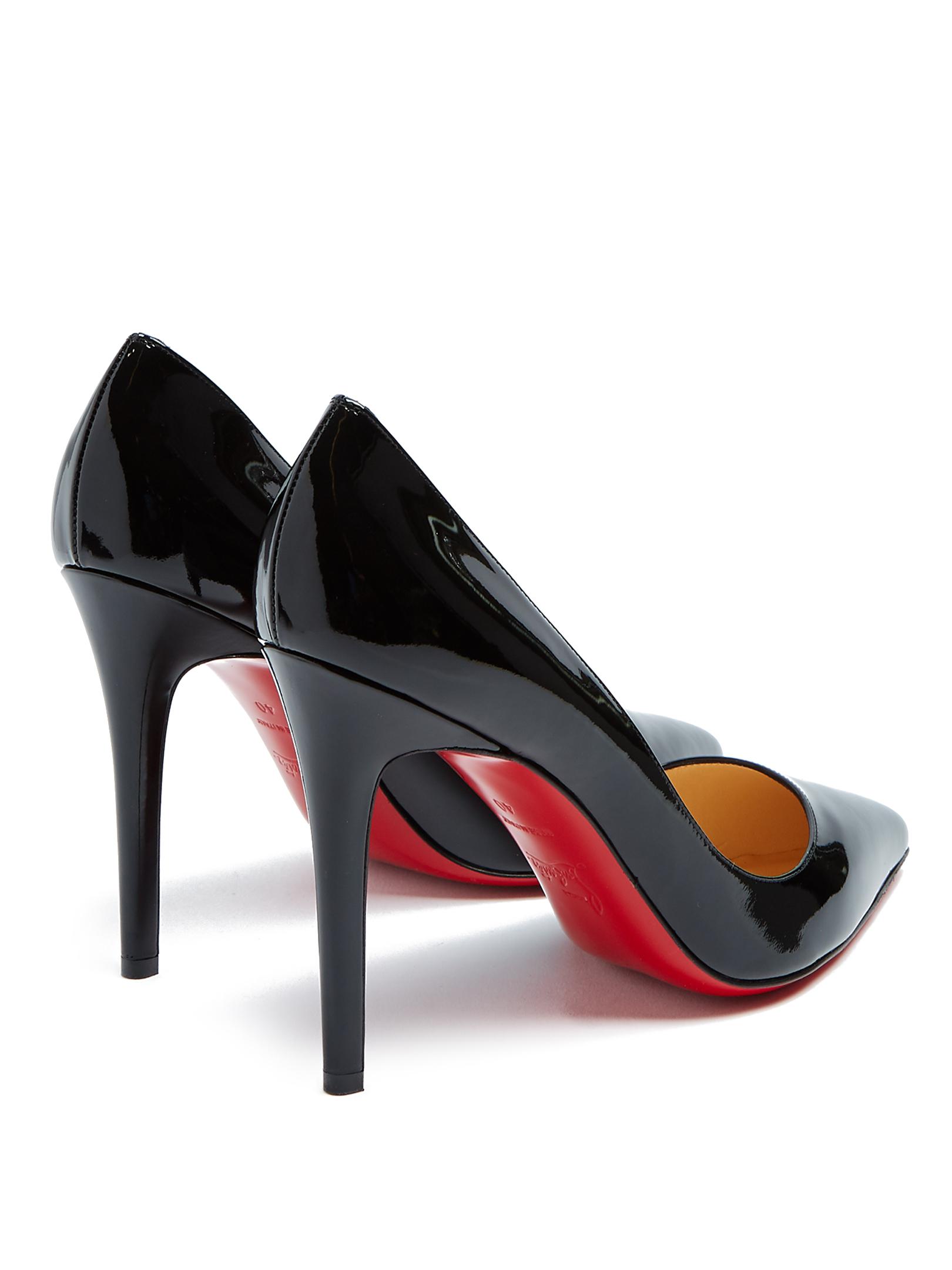 Christian Louboutin Pigalle 100mm Patent-leather Pumps in Black | Lyst