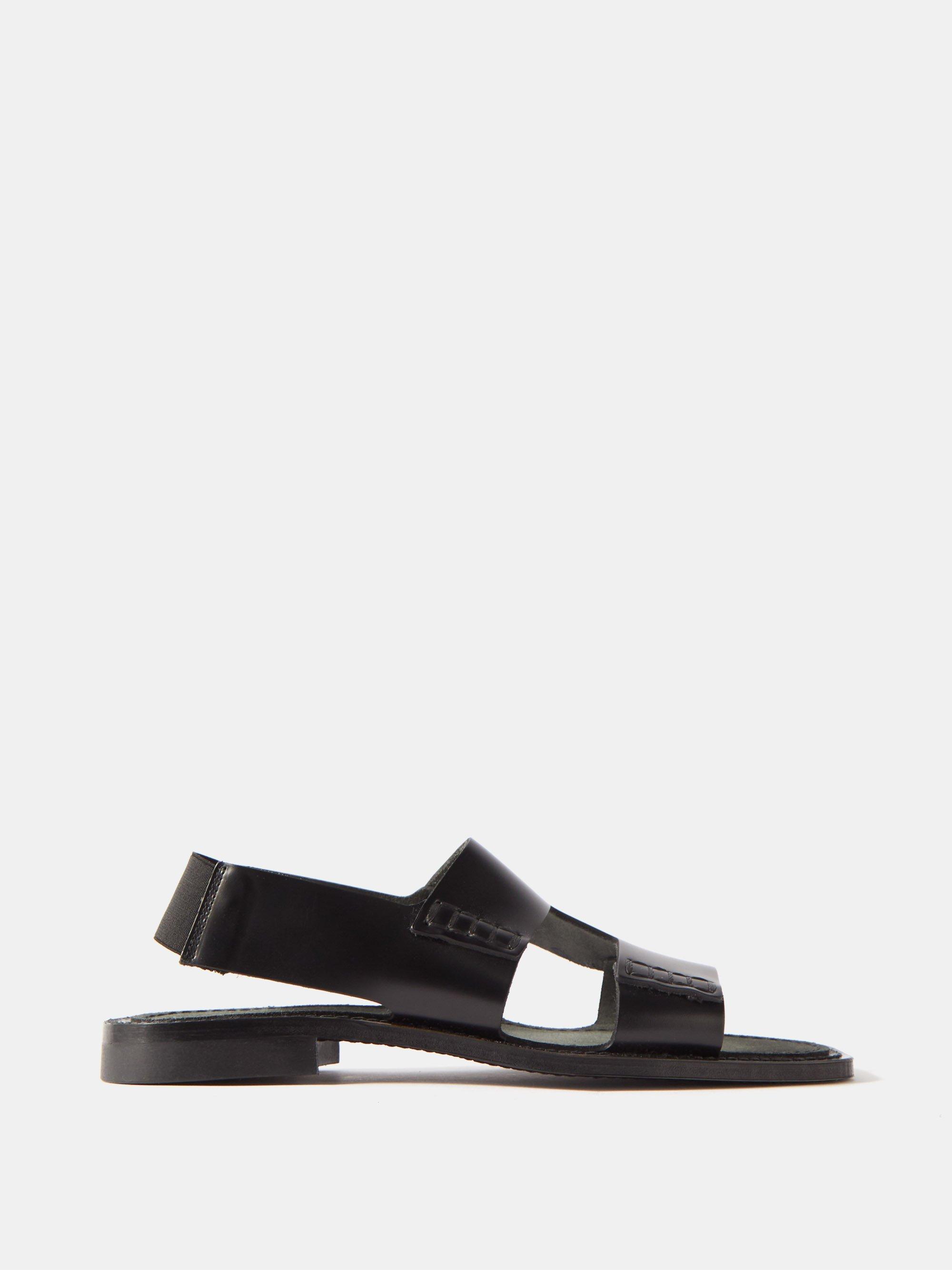 Hereu Llaut Cutout Leather Sandals in White | Lyst