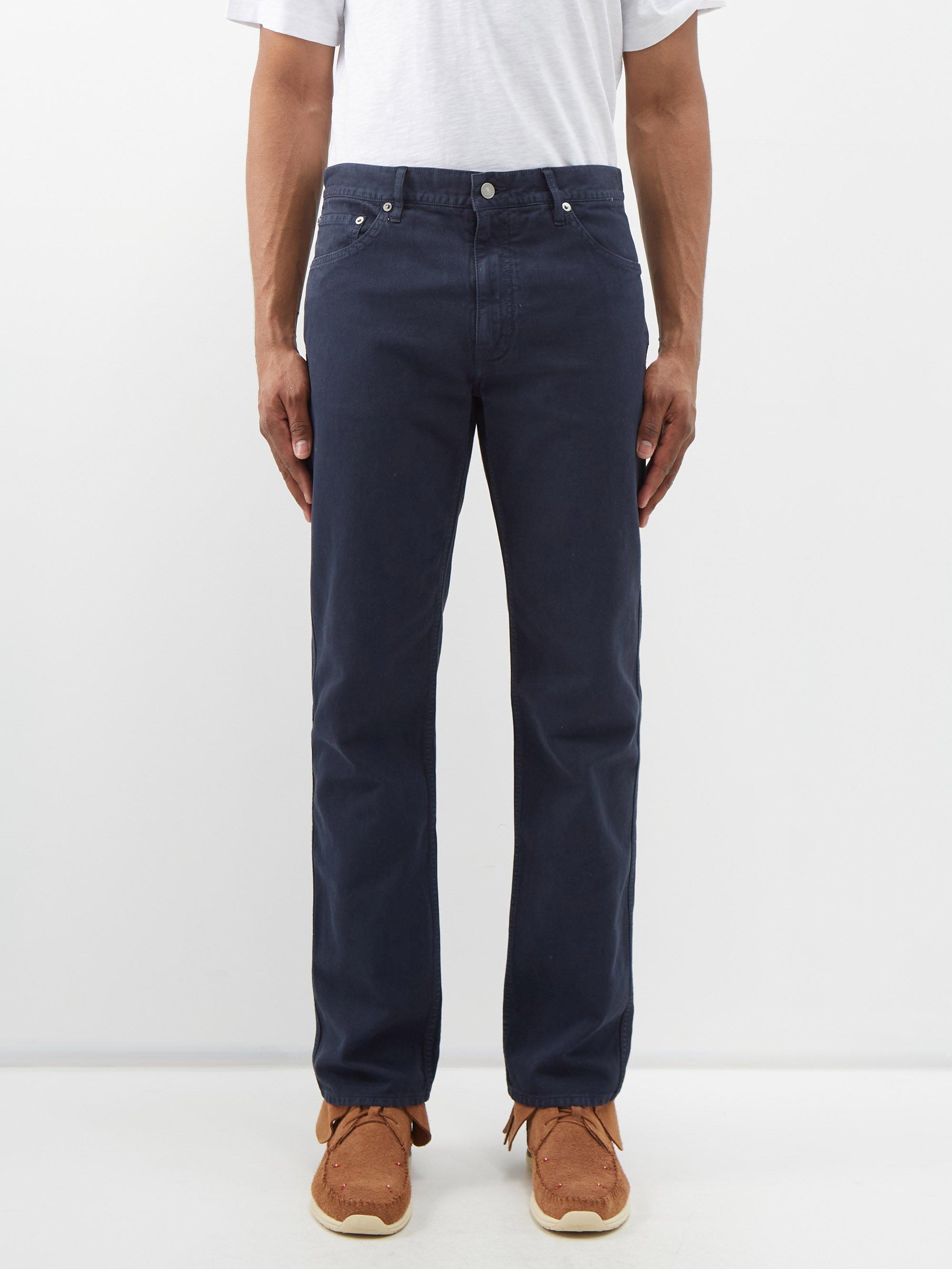 Visvim Men's Blue Fluxus 03 Dmgd Cotton-corduroy Chino