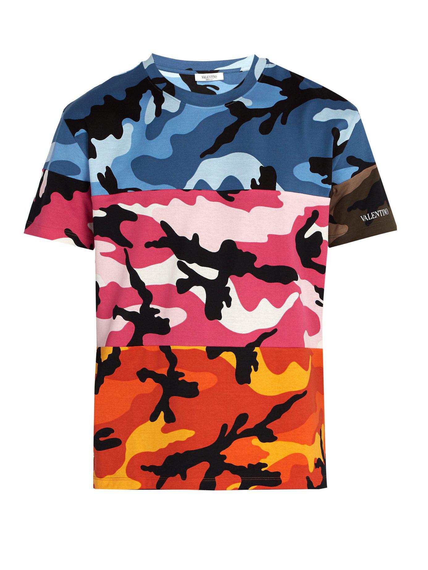 Valentino Camouflage T-shirt for Men Lyst