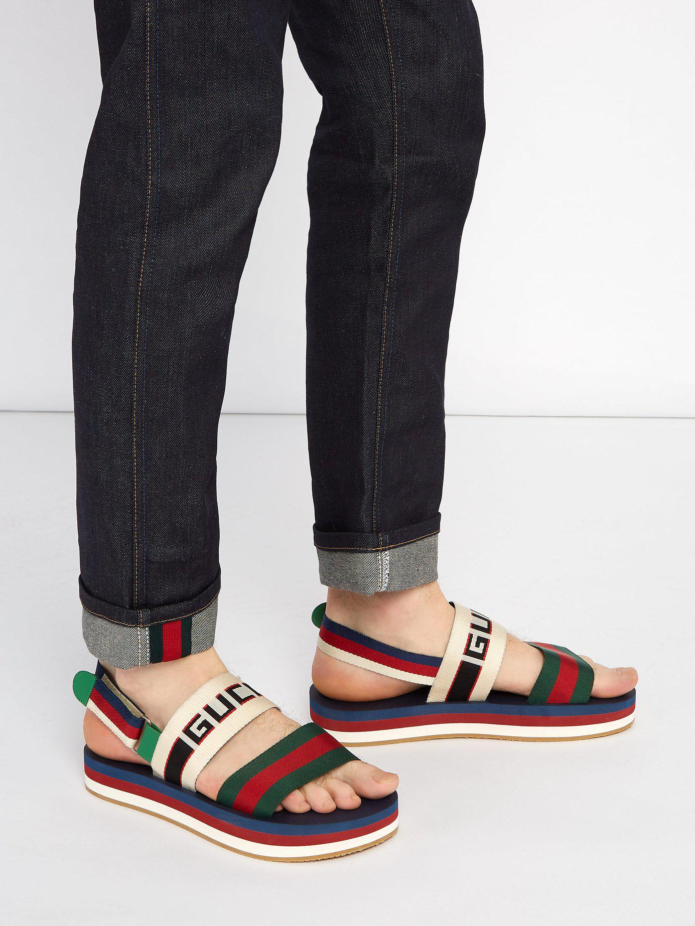 Gucci Bedlam Logo Strap Sandals for Men 