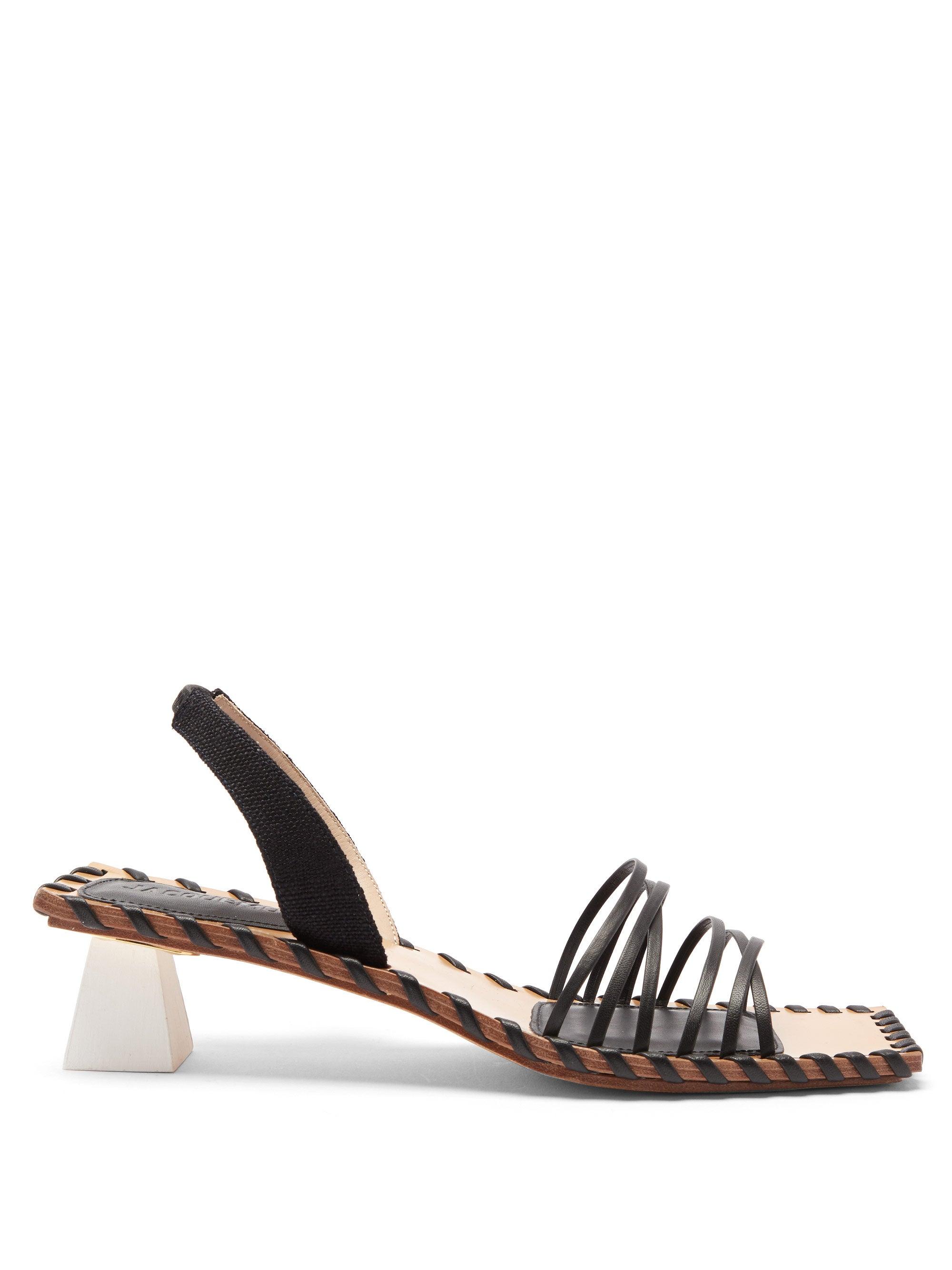 Jacquemus Valerie Slingback Leather Sandals - Lyst
