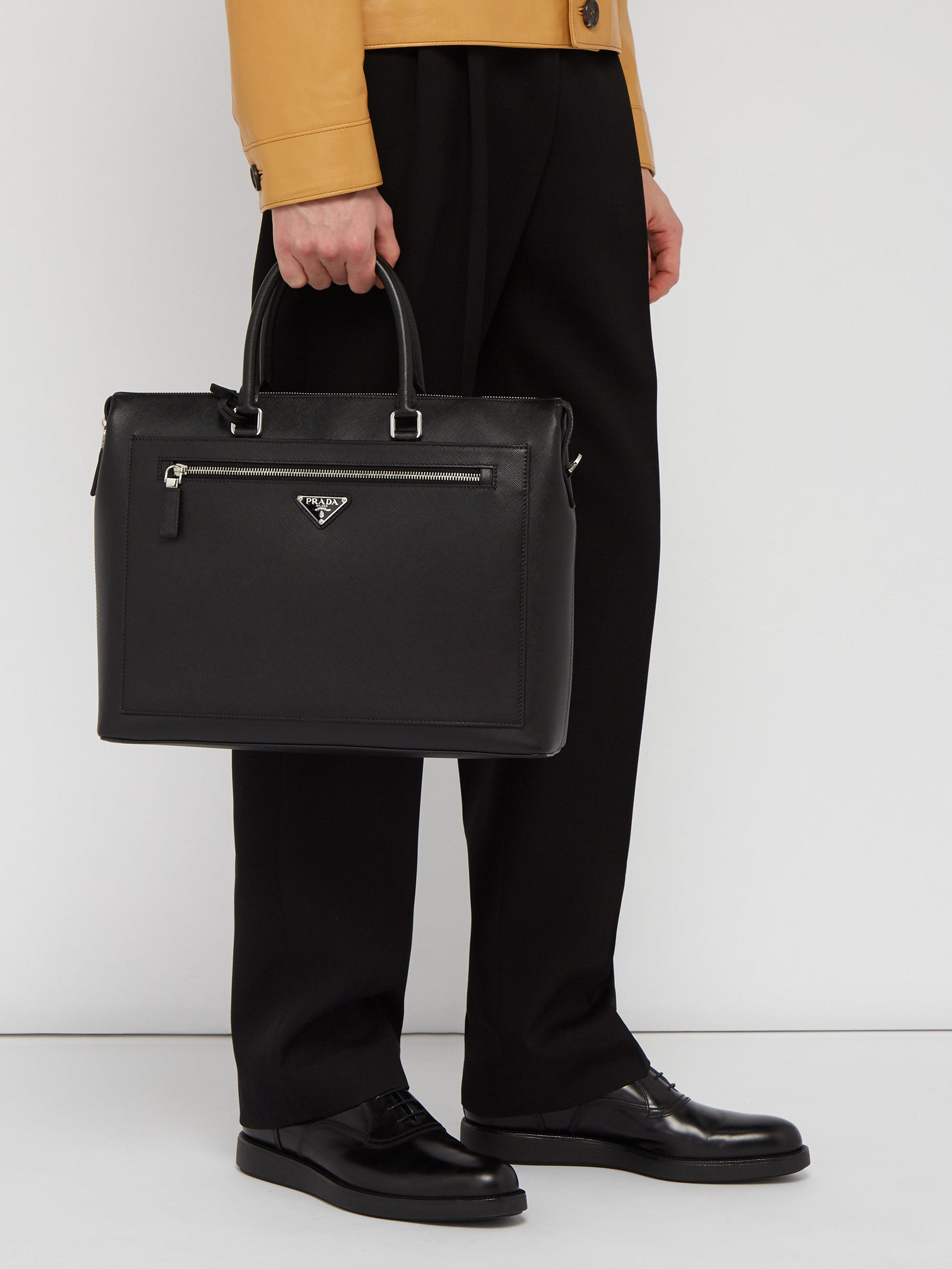 prada saffiano briefcase