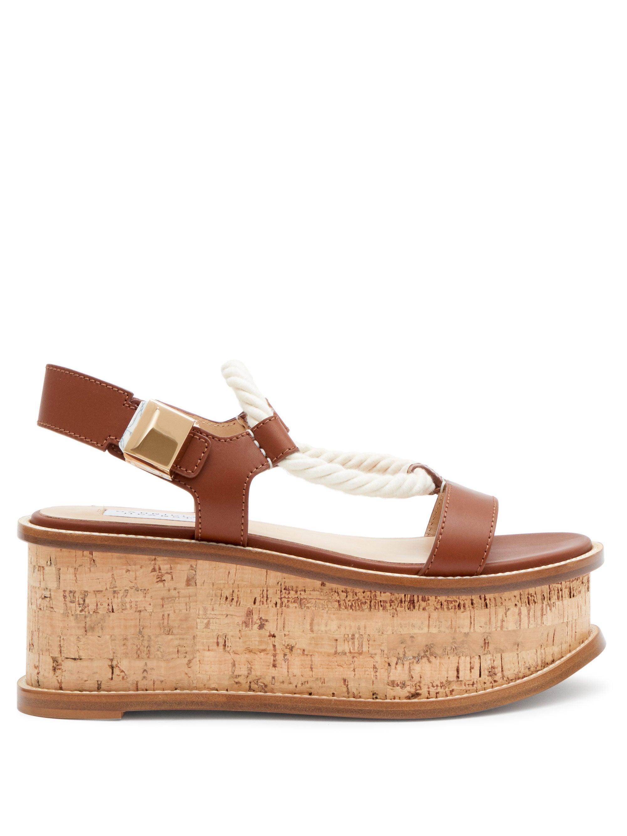 Gabriela Hearst Danae Cork-midsole Nappa-leather Flatform Sandals in ...