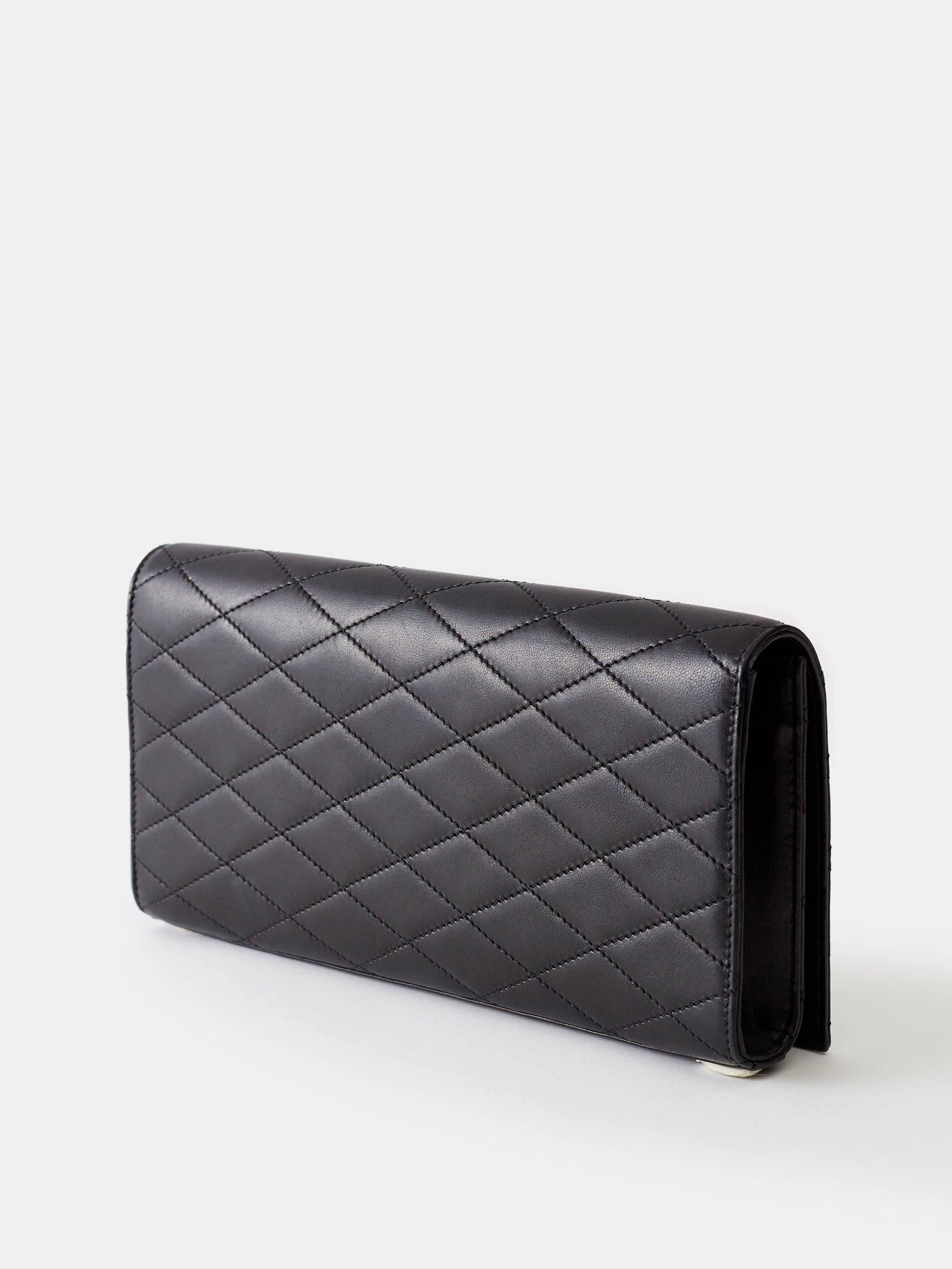 Saint Laurent Kate Quilted Leather Clutch Bag
