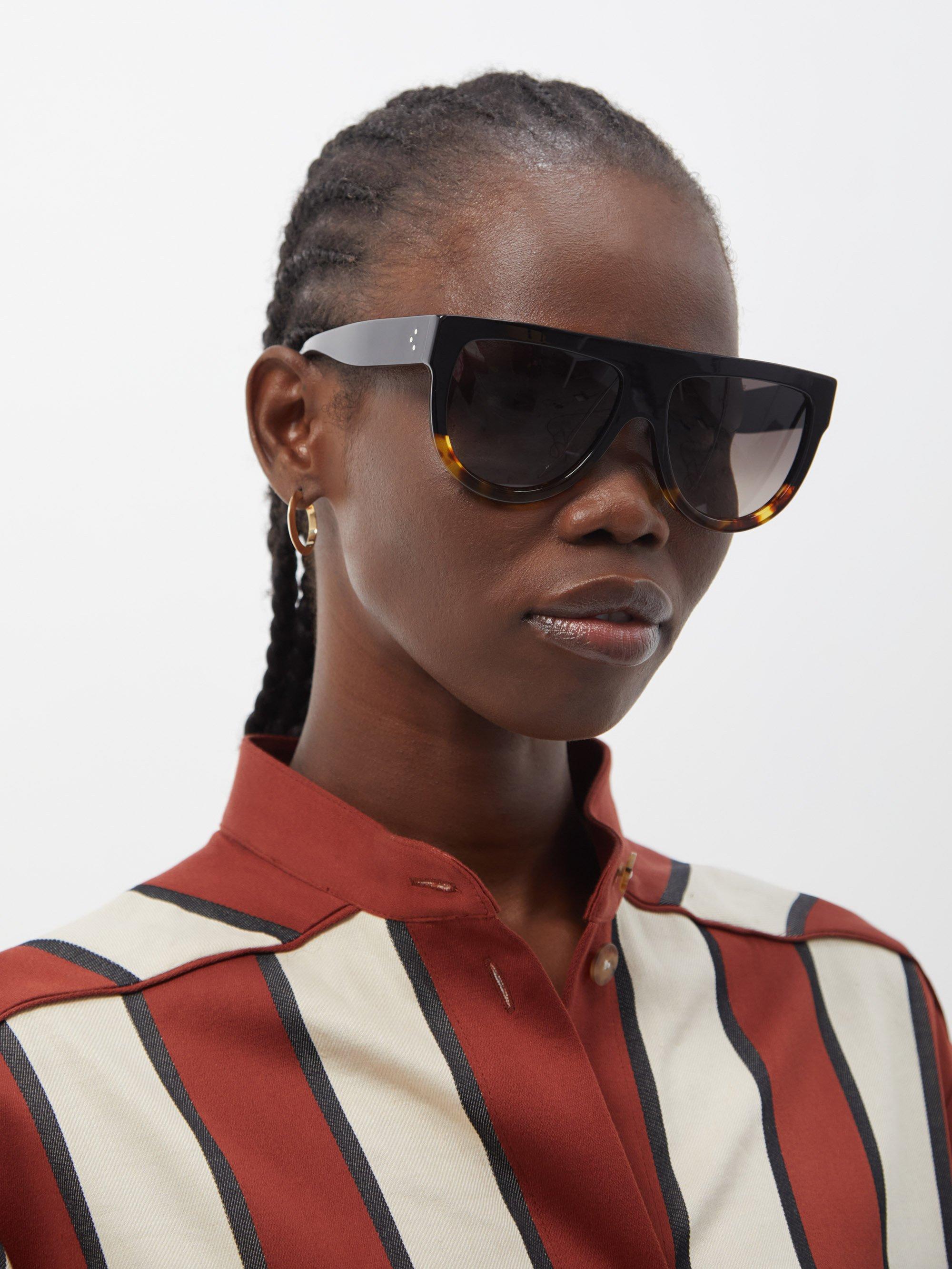 Celine D-frame Acetate Sunglasses in Gray | Lyst