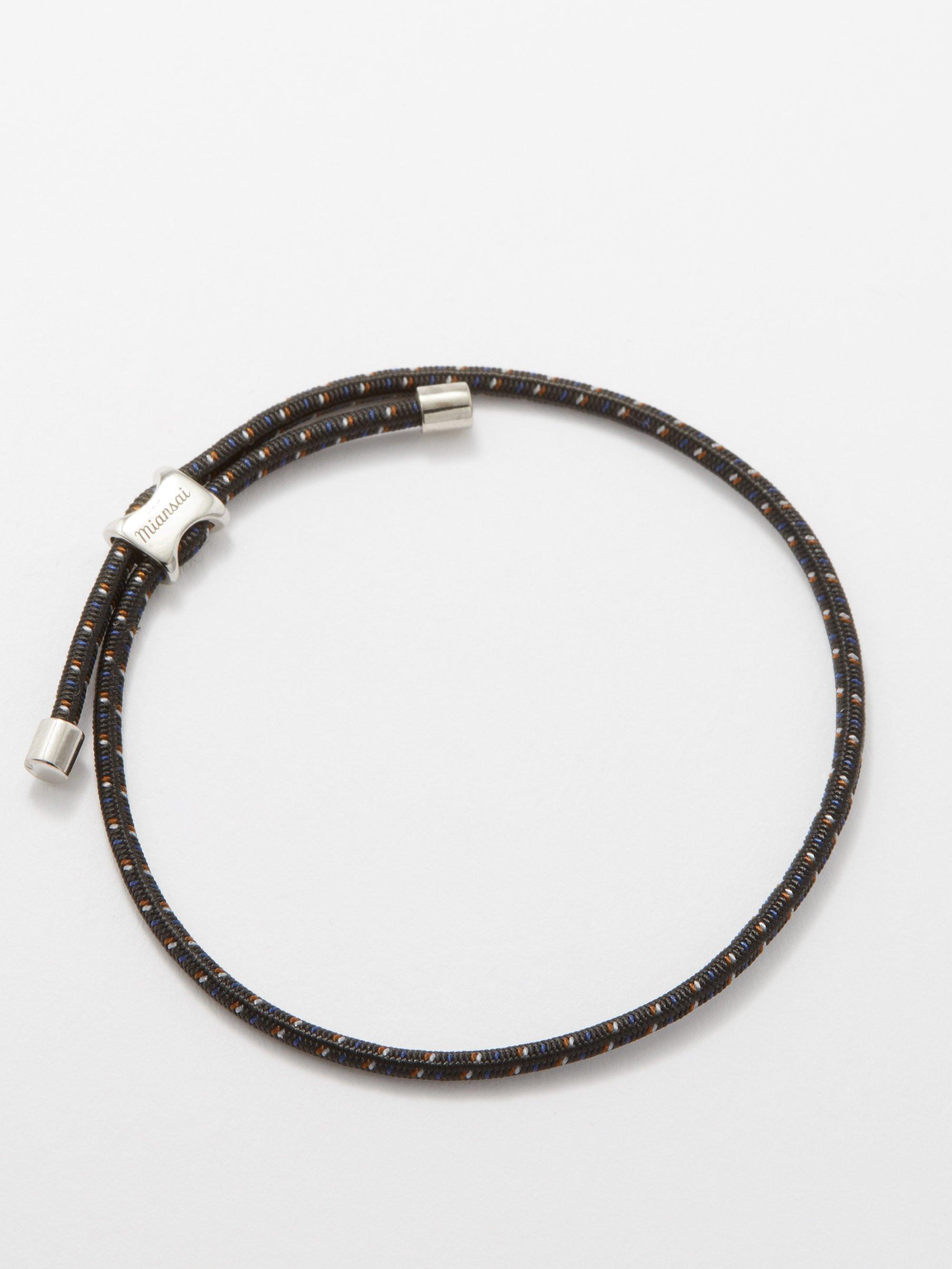 Miansai Orson Cord & Silver Bracelet in Metallic for Men | Lyst