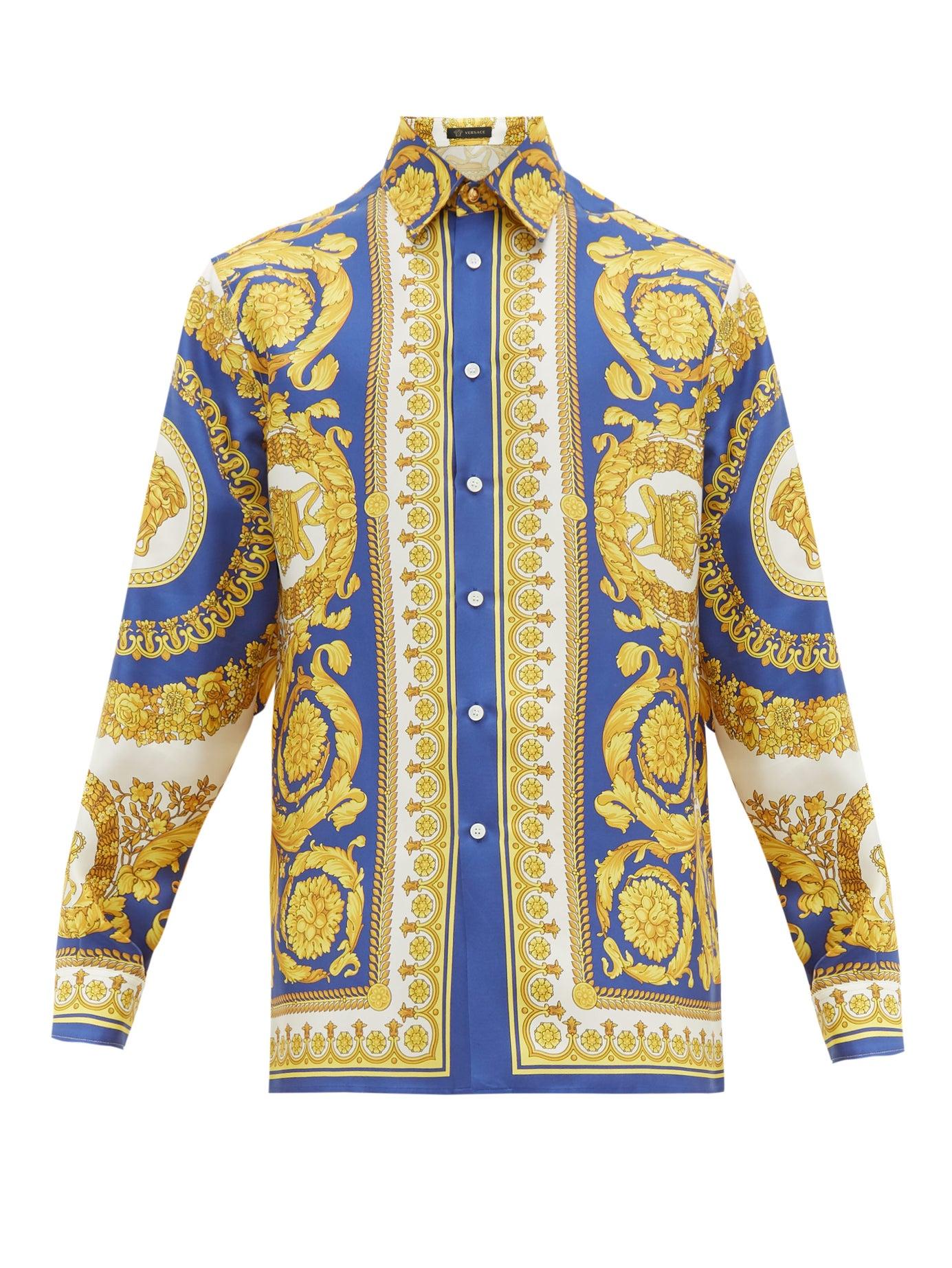 Versace Baroque Silk Shirt for Men - Save 28% - Lyst