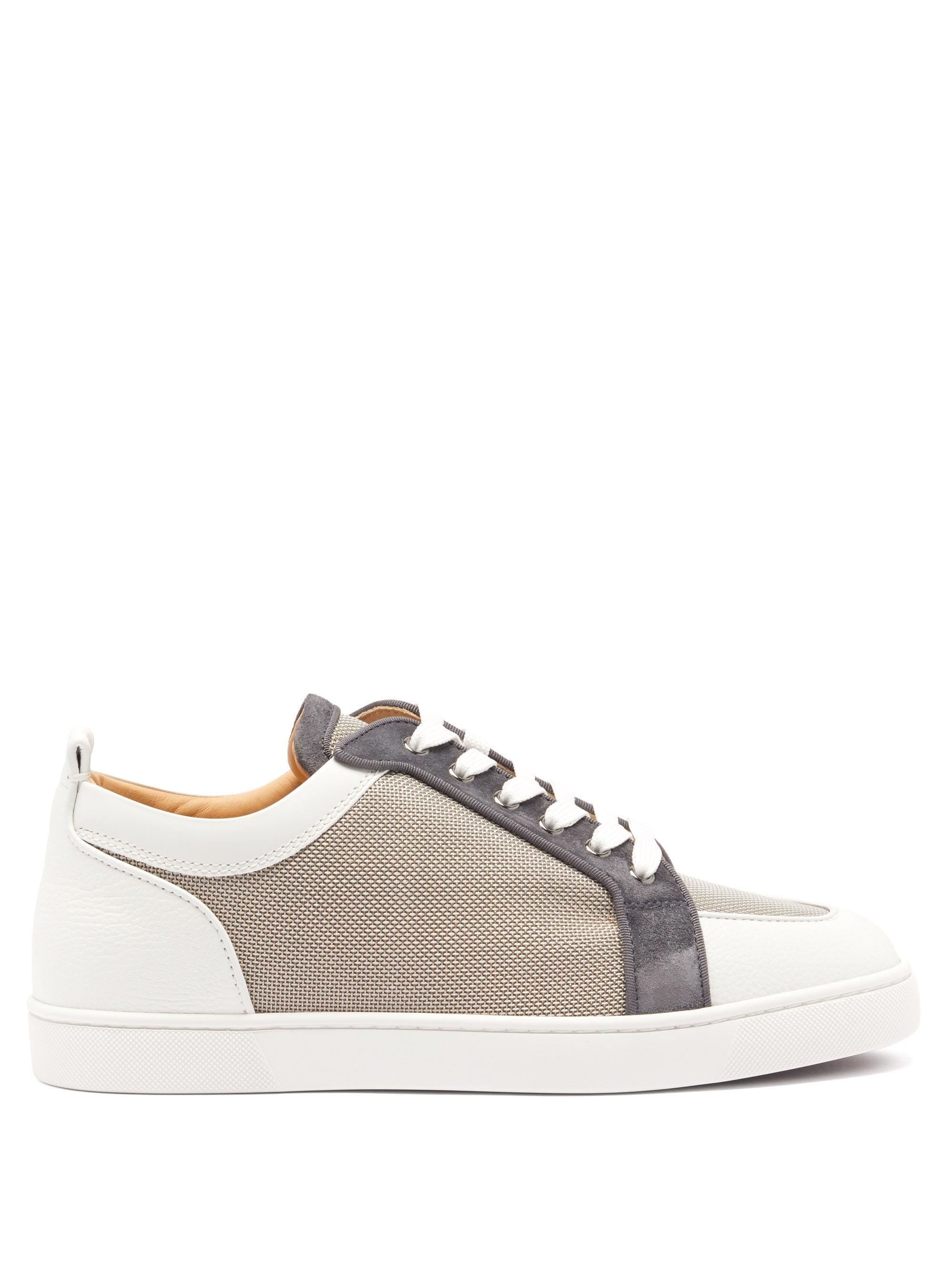 Christian Louboutin Rantulow Orlato Canvas And Leather Trainers in Gray for  Men