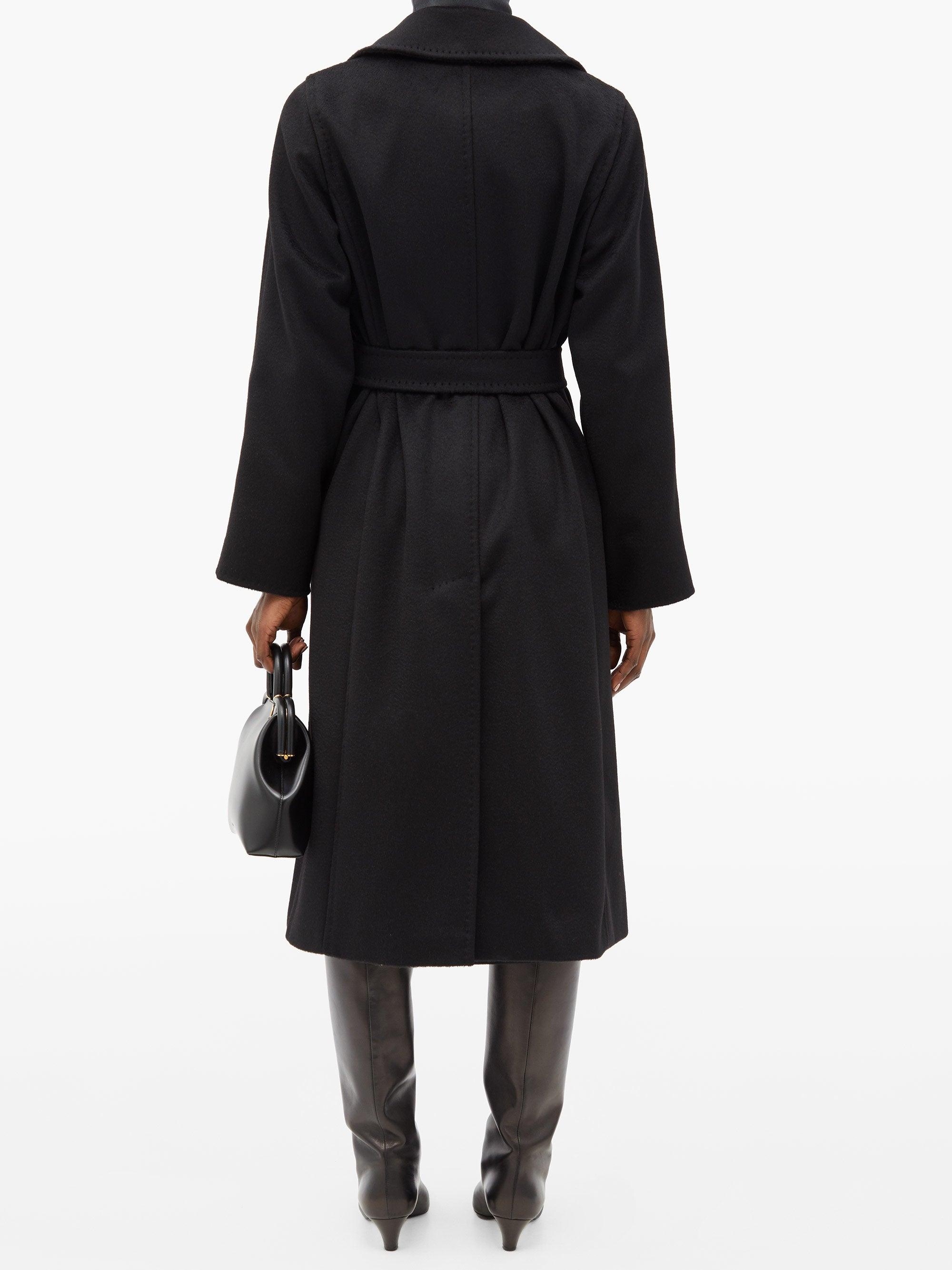 max mara long black coat