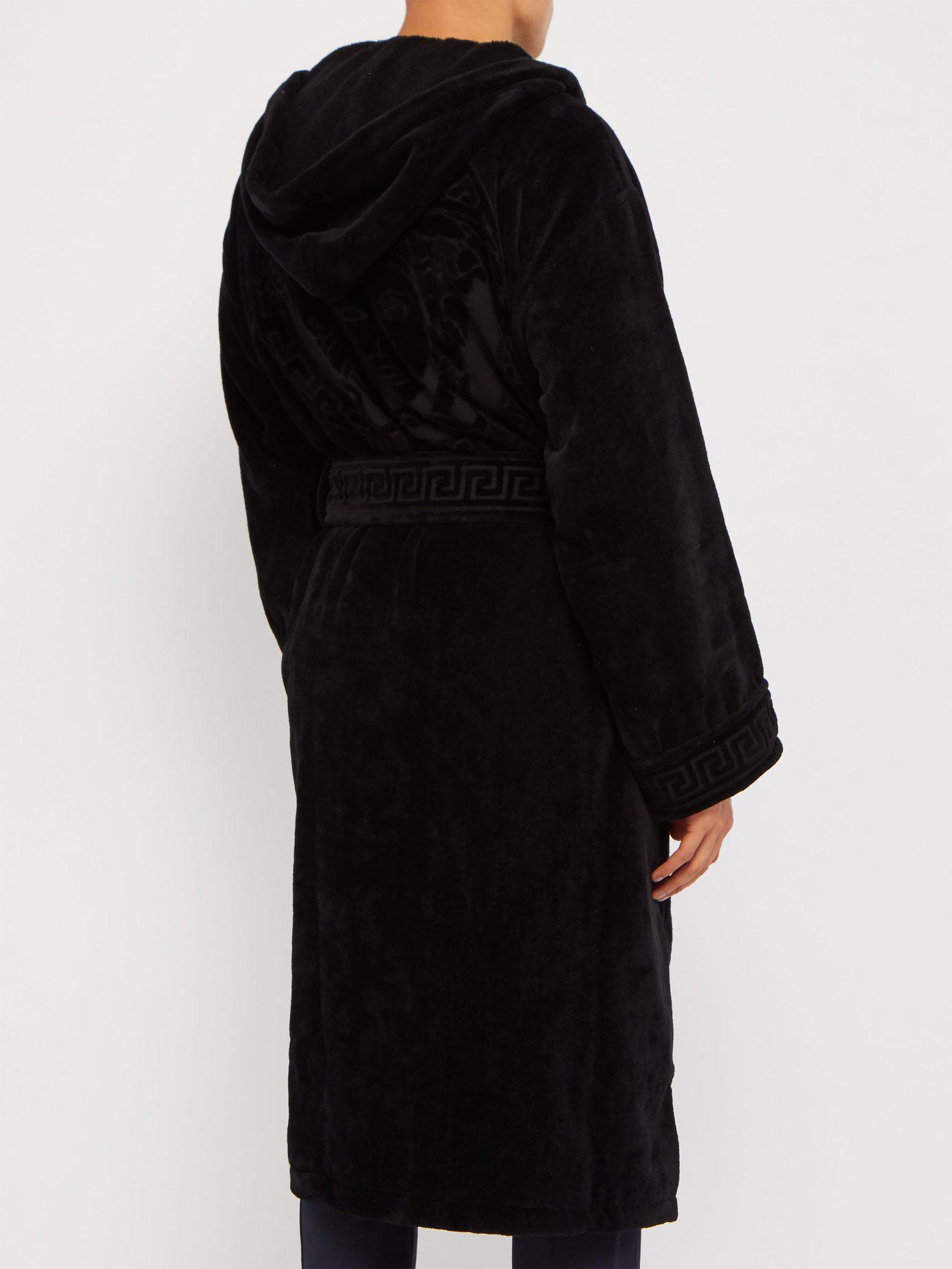black versace robe mens