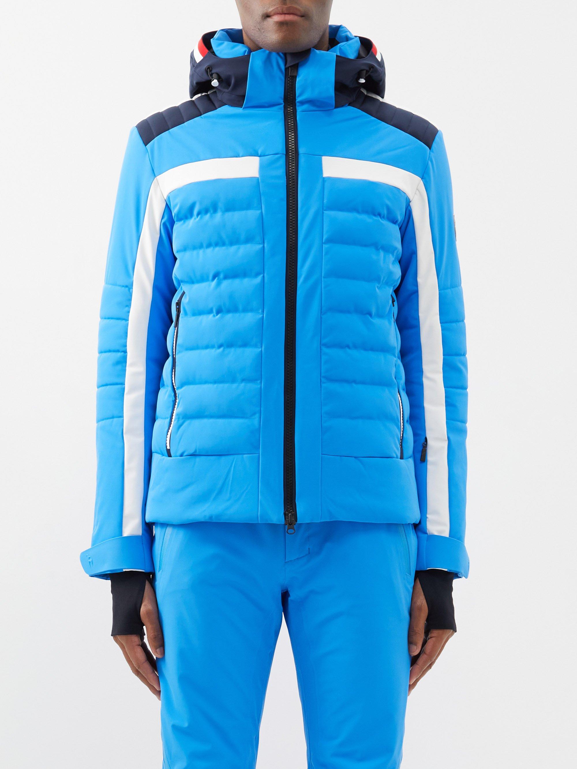 Toni Sailer Louis Hooded Quilted Ski Jacket in Blue for Men | Lyst