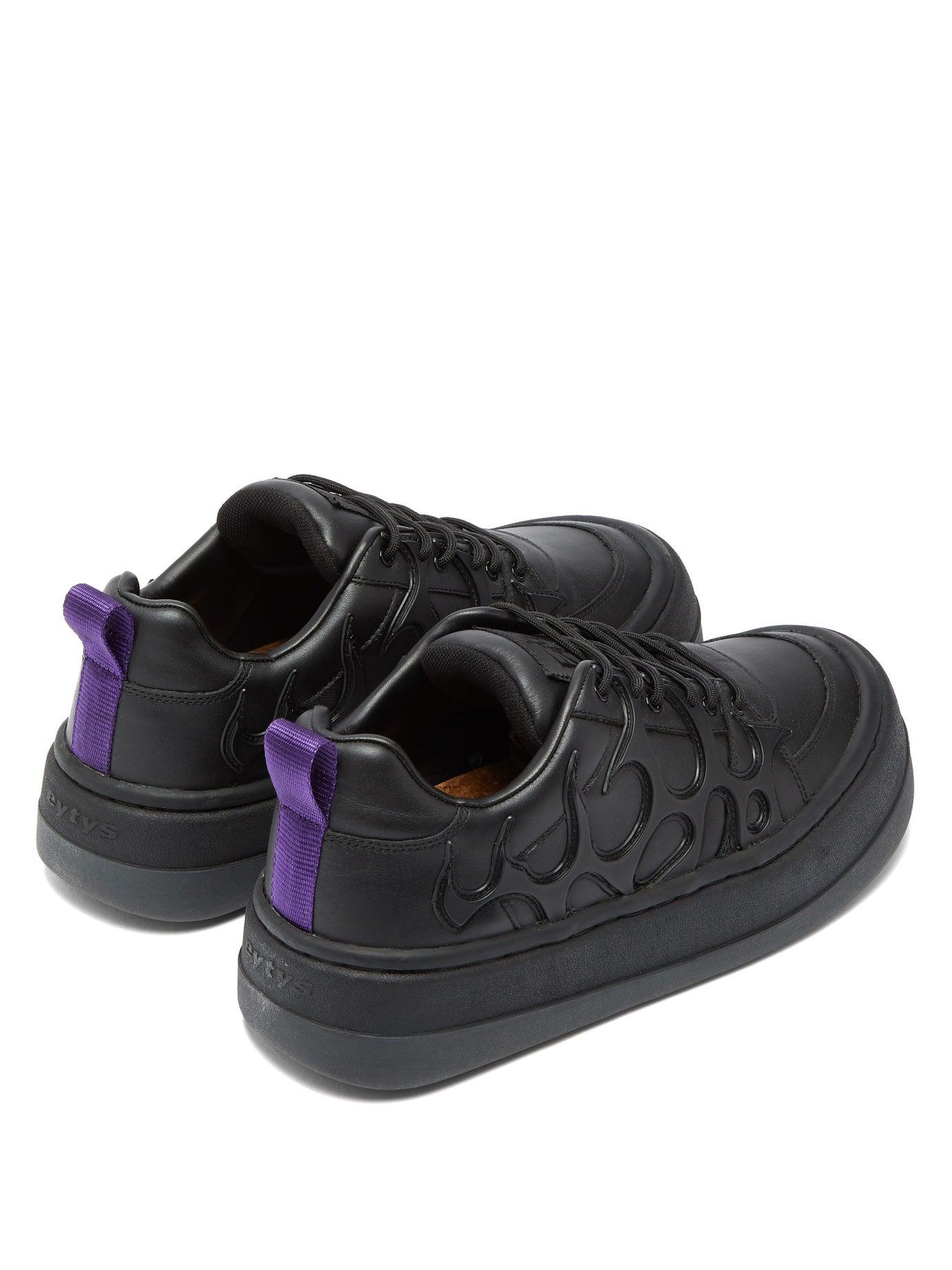 Eytys Sonic Exaggerated-sole Leather Trainers in Black for Men - Lyst