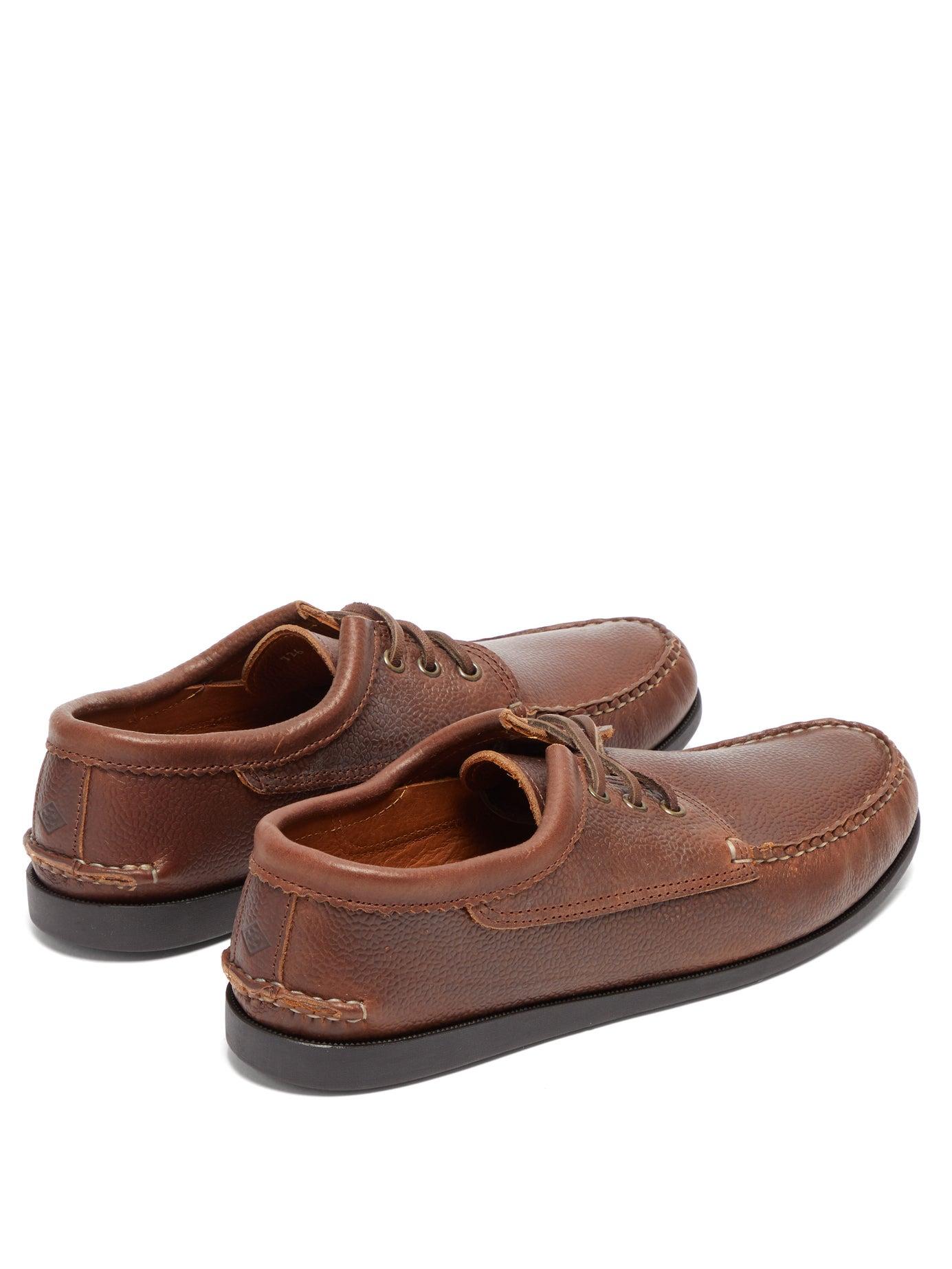 Quoddy Blucher Leather Moccasins in Dark Brown (Brown) for Men Lyst