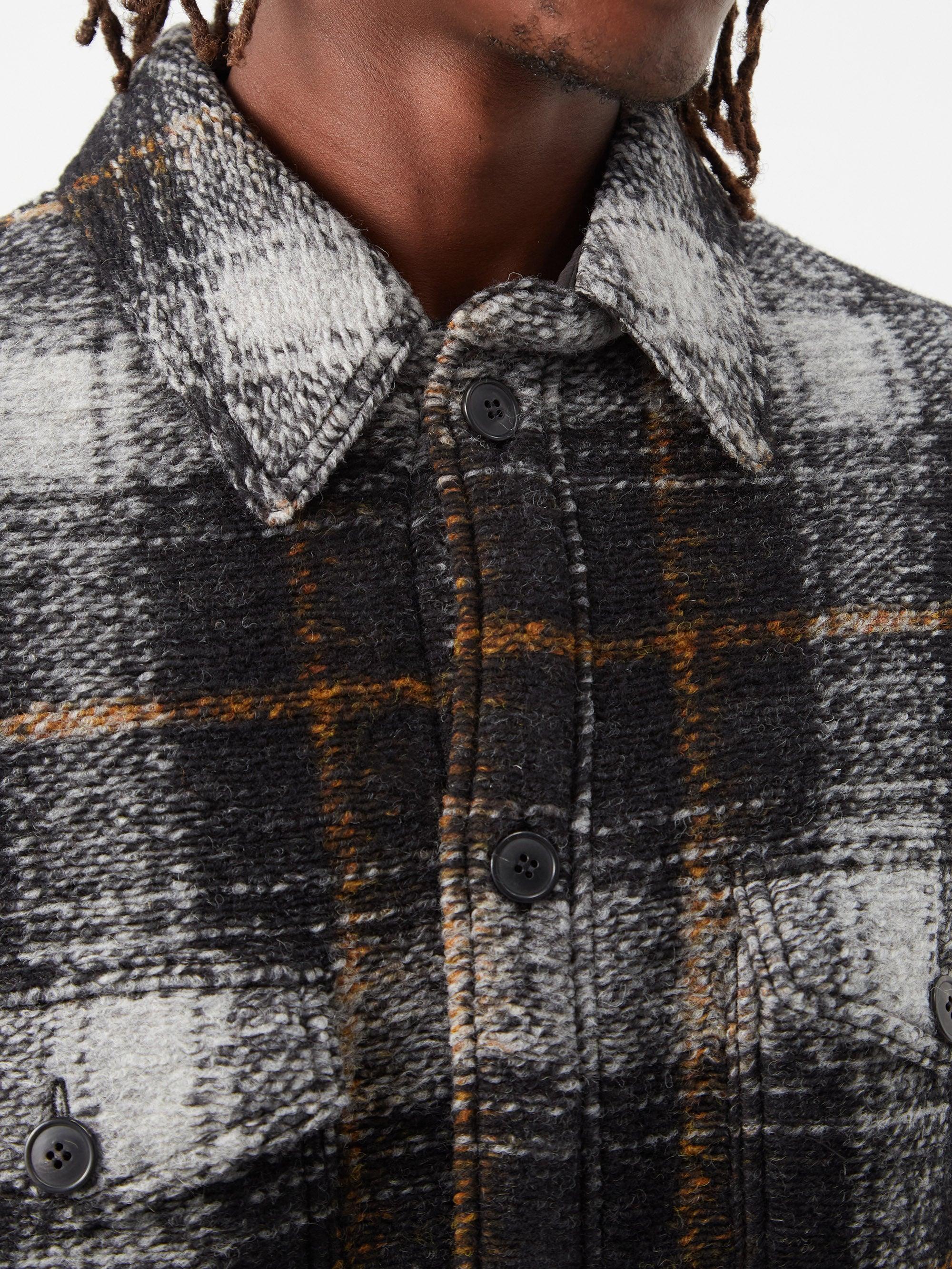 Isabel Marant Kervont Checked Wool-blend Overshirt in Black for Men | Lyst