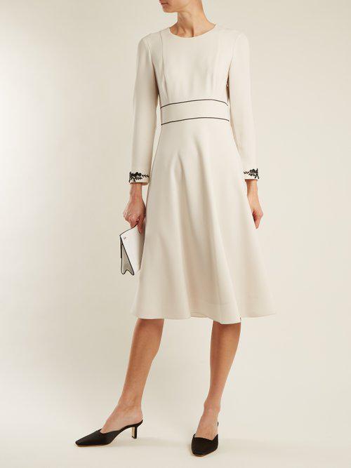 Max Mara Studio Synthetic Bardies Dress in Ivory (White) - Lyst
