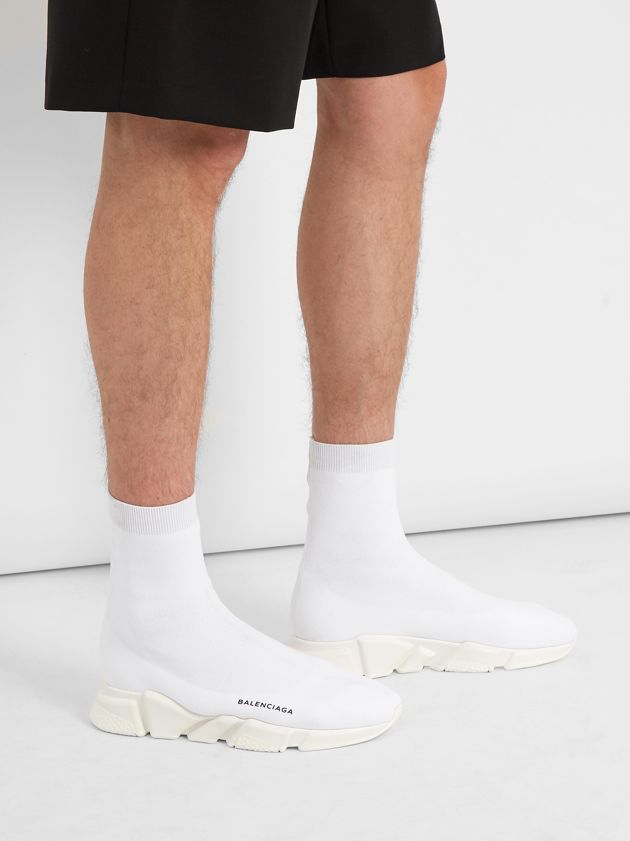 balenciaga sock trainers white promo 