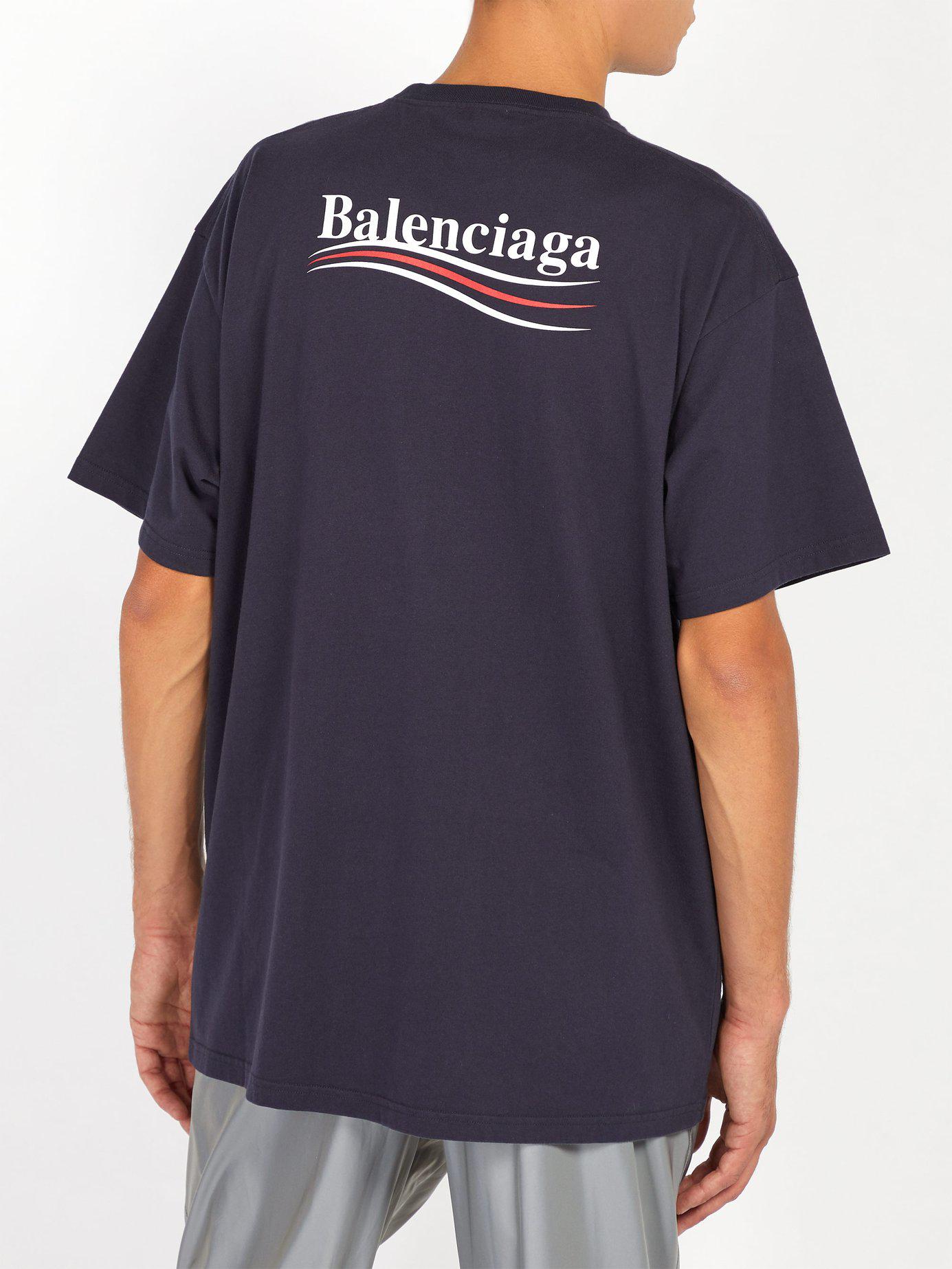 balenciaga navy tee