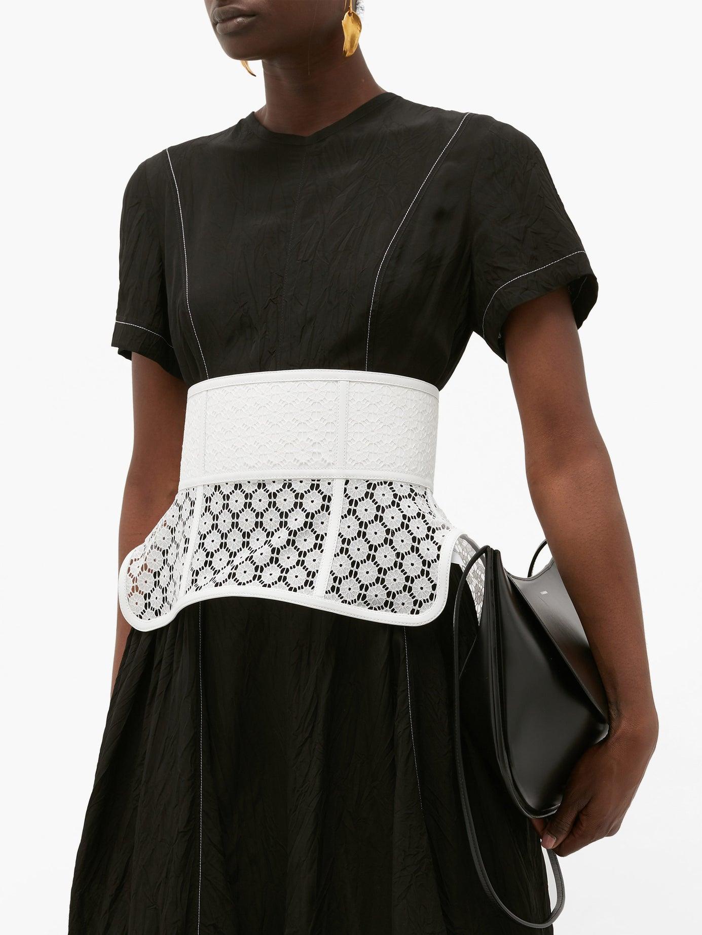 Loewe Obi Lace And Leather Belt in White - Lyst