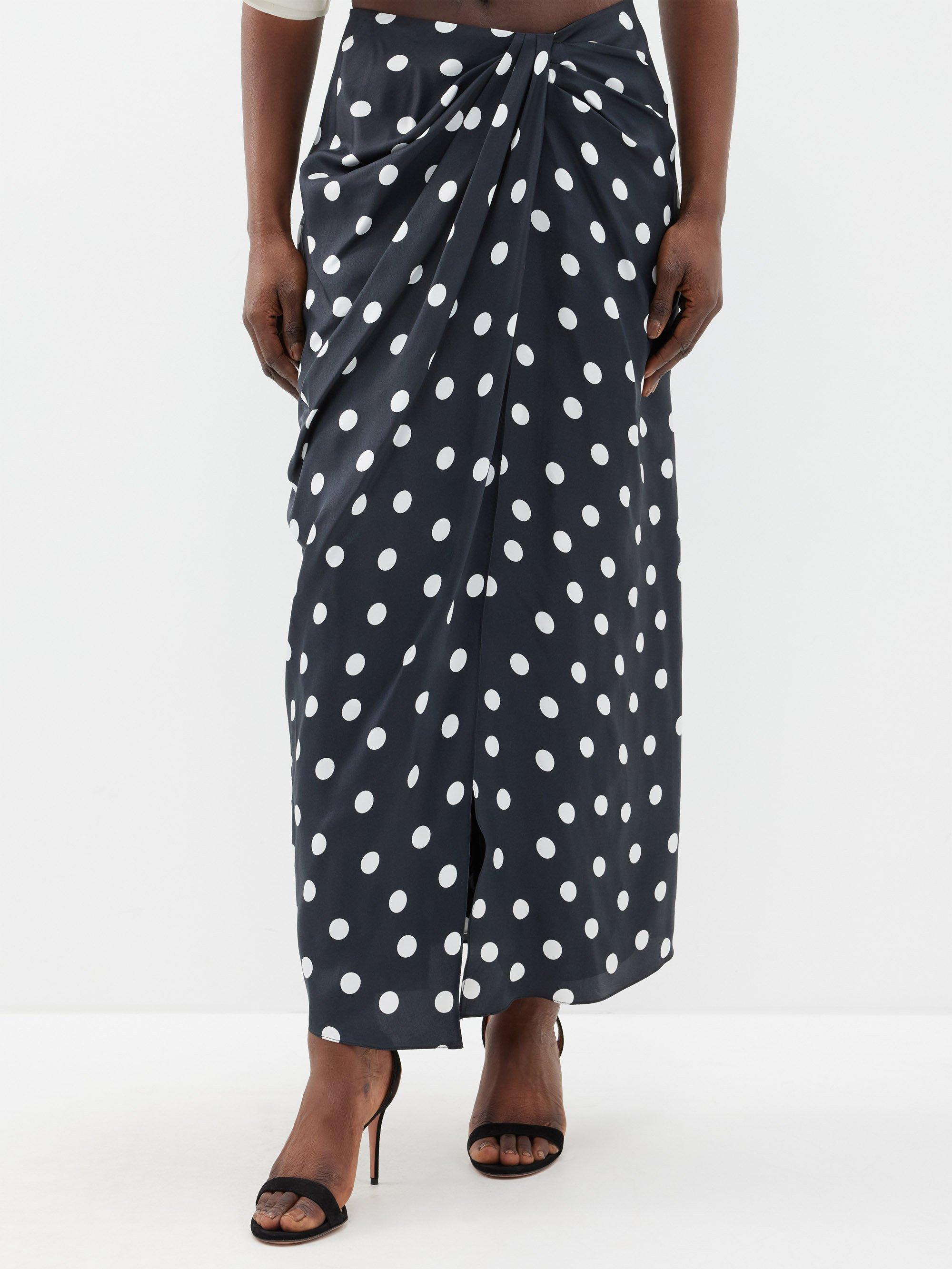 Wrap polka best sale dot skirt