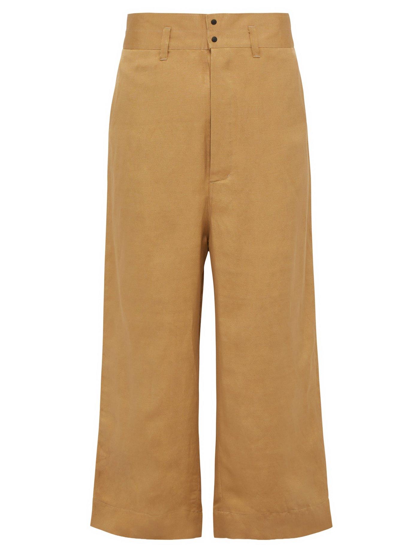 Sasquatchfabrix Nanpou Docan Linen Blend Trousers in Metallic for Men ...