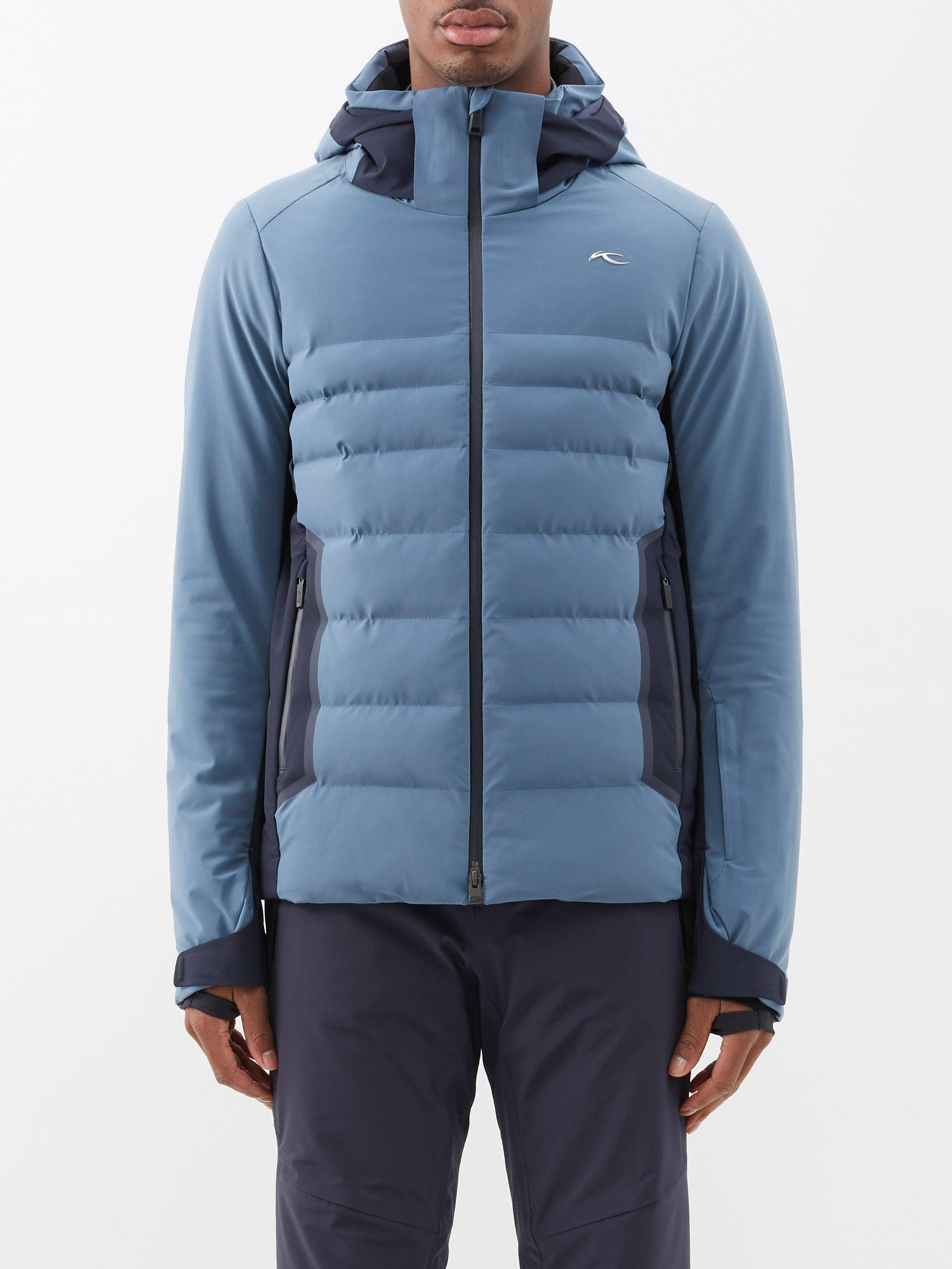 Kjus Green Line Hooded Ski Jacket in Blue for Men | Lyst