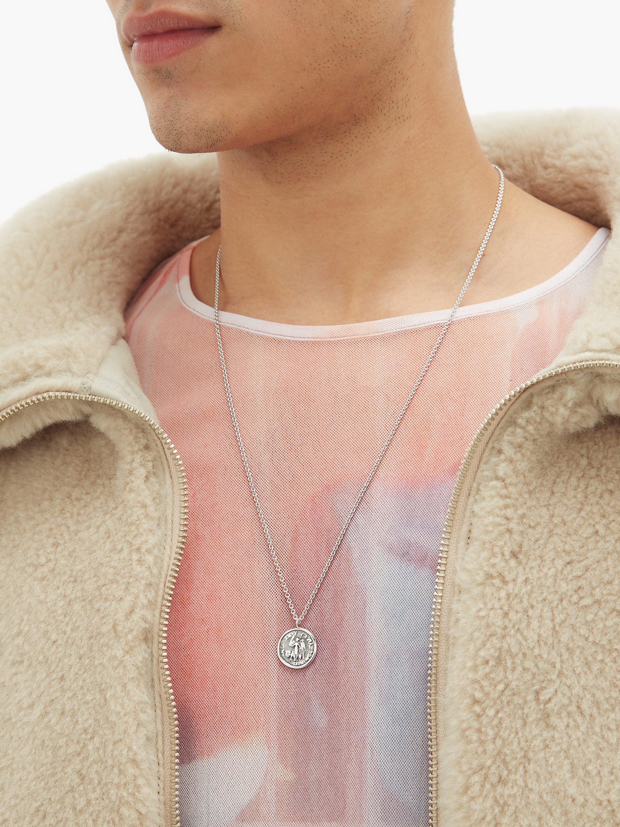 Tom Wood Angel Coin Pendant Necklace in 