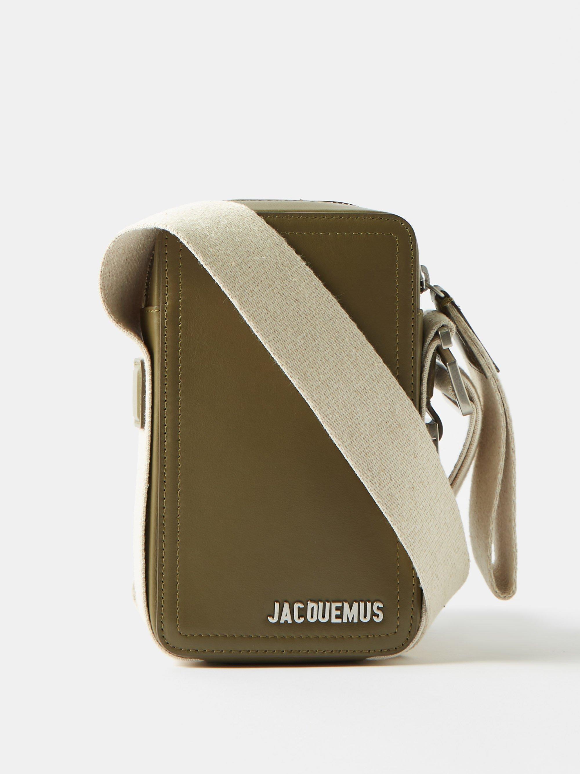 Jacquemus Cuerda Grainedleather Crossbody Bag in Green for Men Lyst