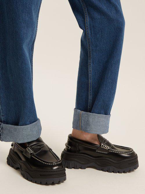 Eytys Angelo Leather And Rubber Platform Loafers in Black for Men 