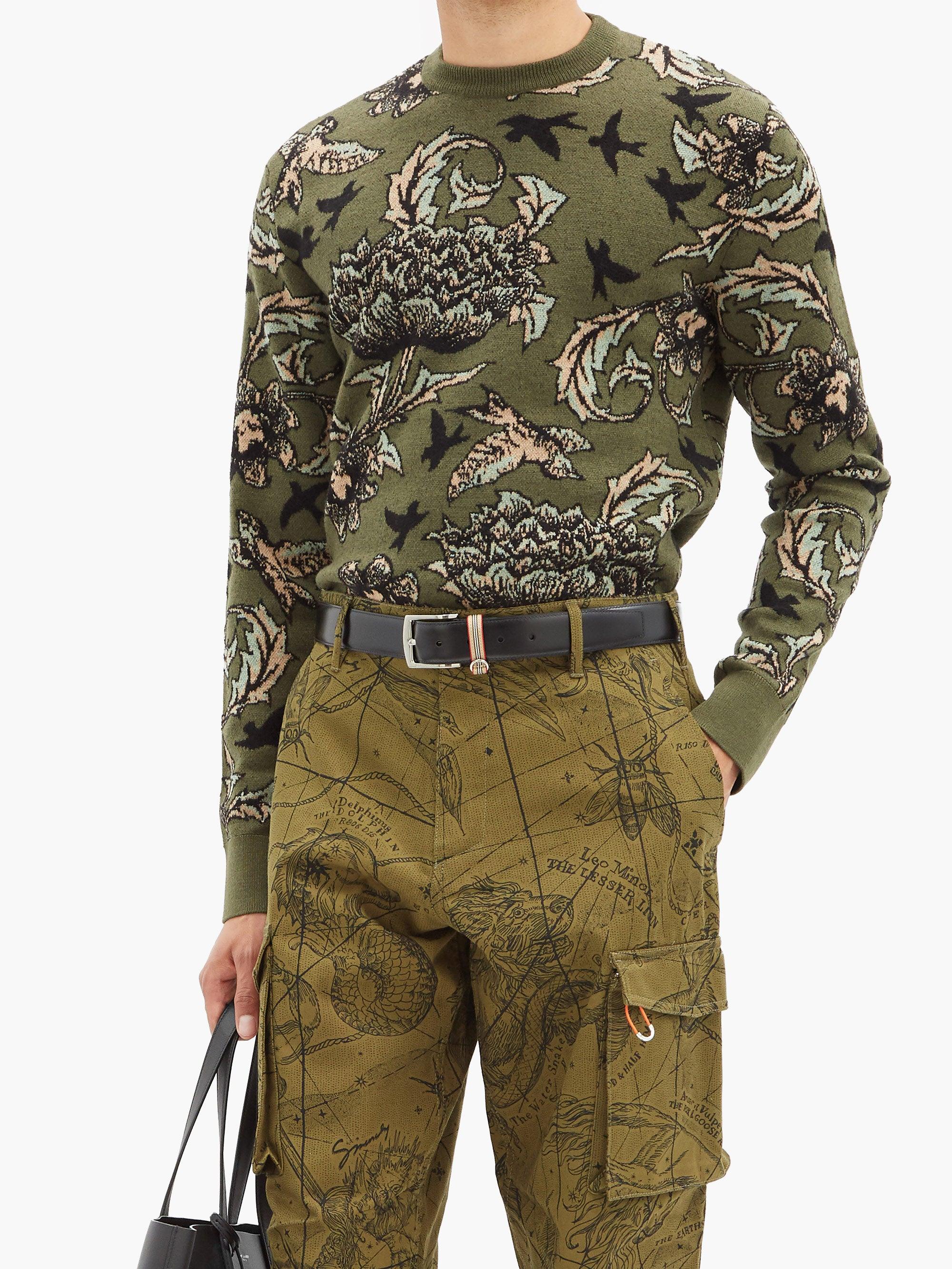 floral jacquard sweater