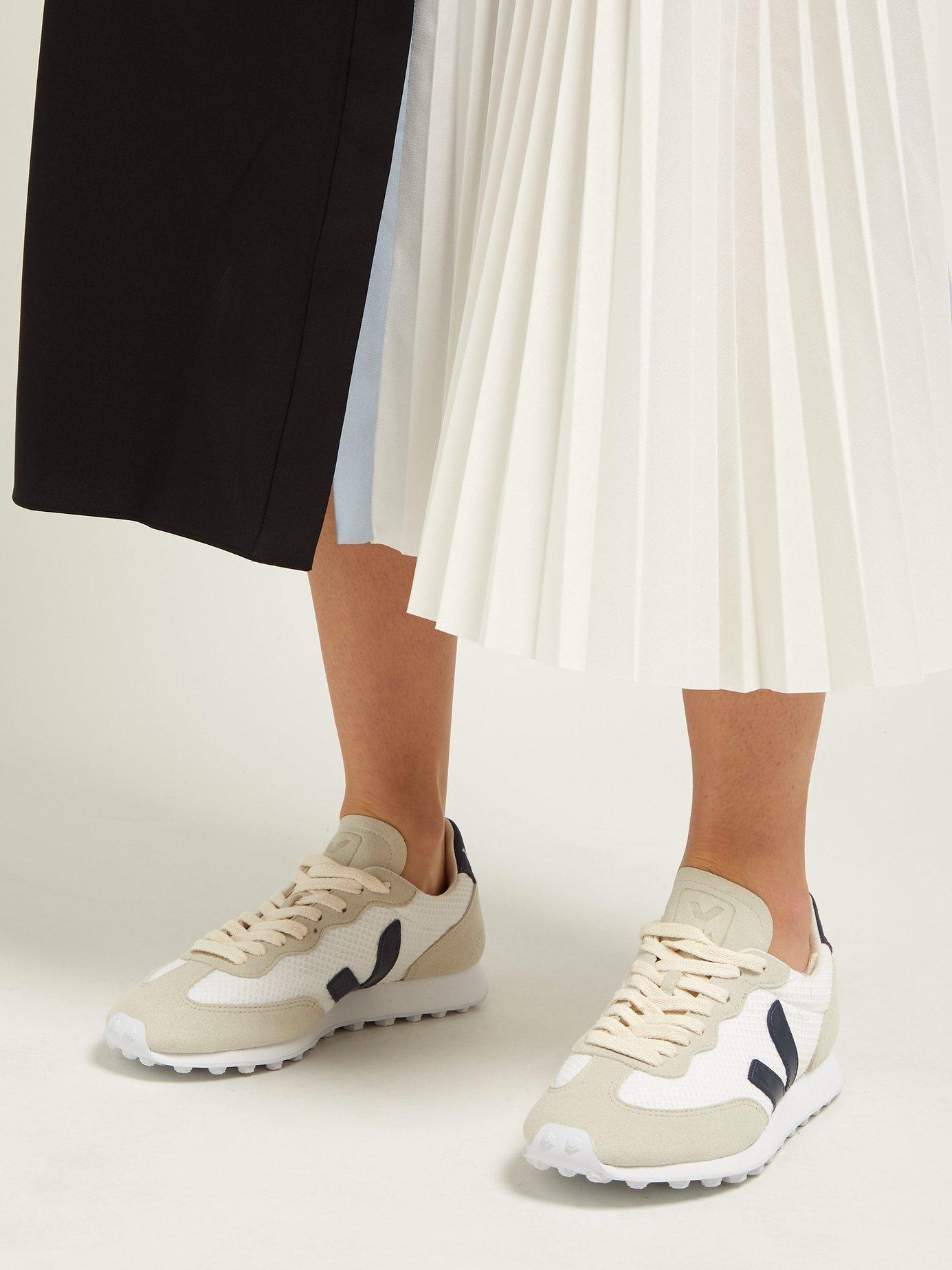 Veja Rio Branco Low Top Mesh Trainers in White | Lyst
