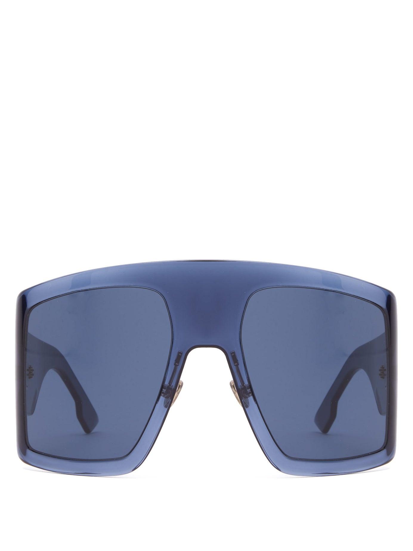 Dior Diorsolight1 Oversized Acetate Sunglasses in Blue | Lyst
