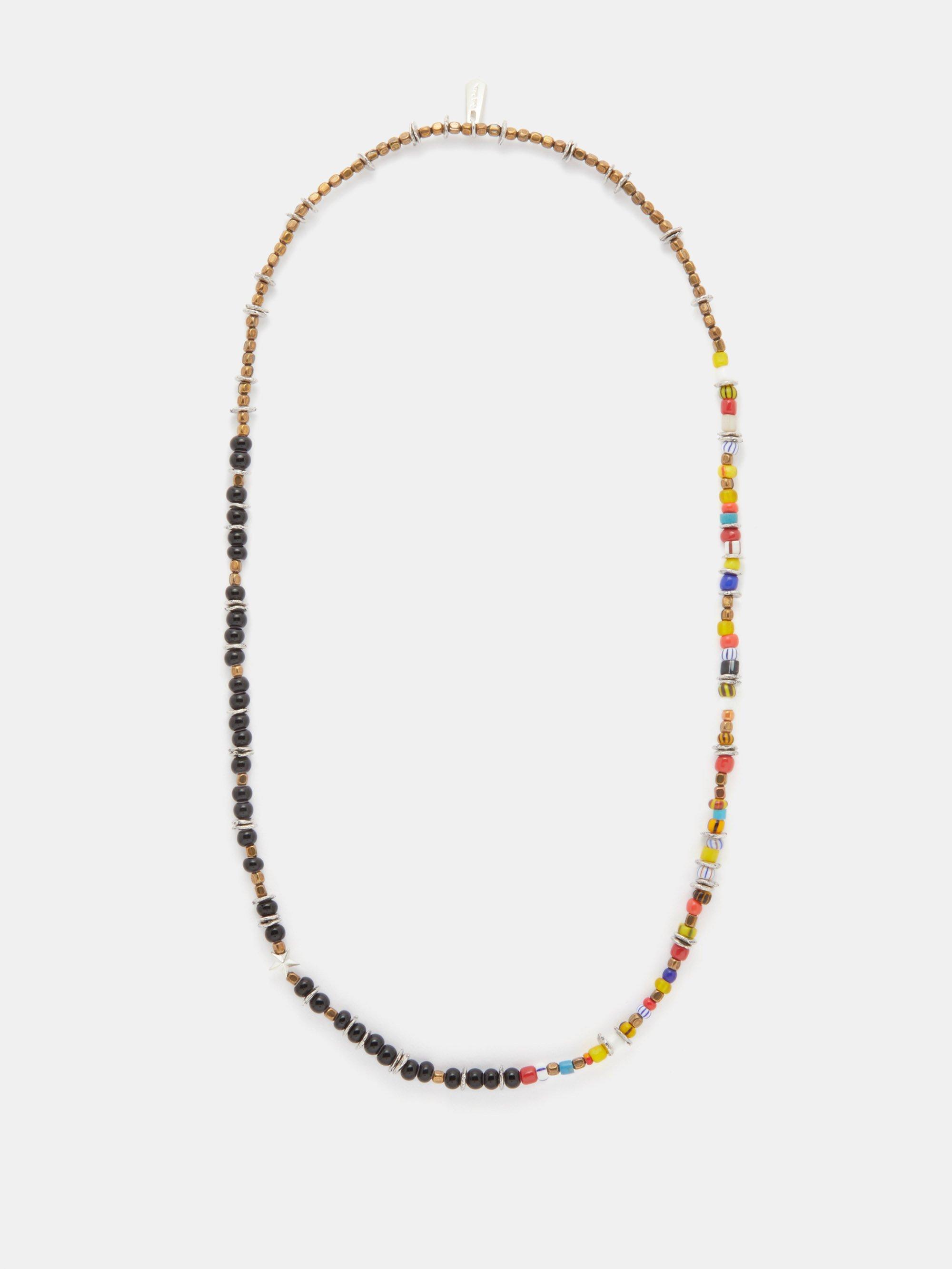 Paul Smith Beaded Necklace in White for Men | Lyst