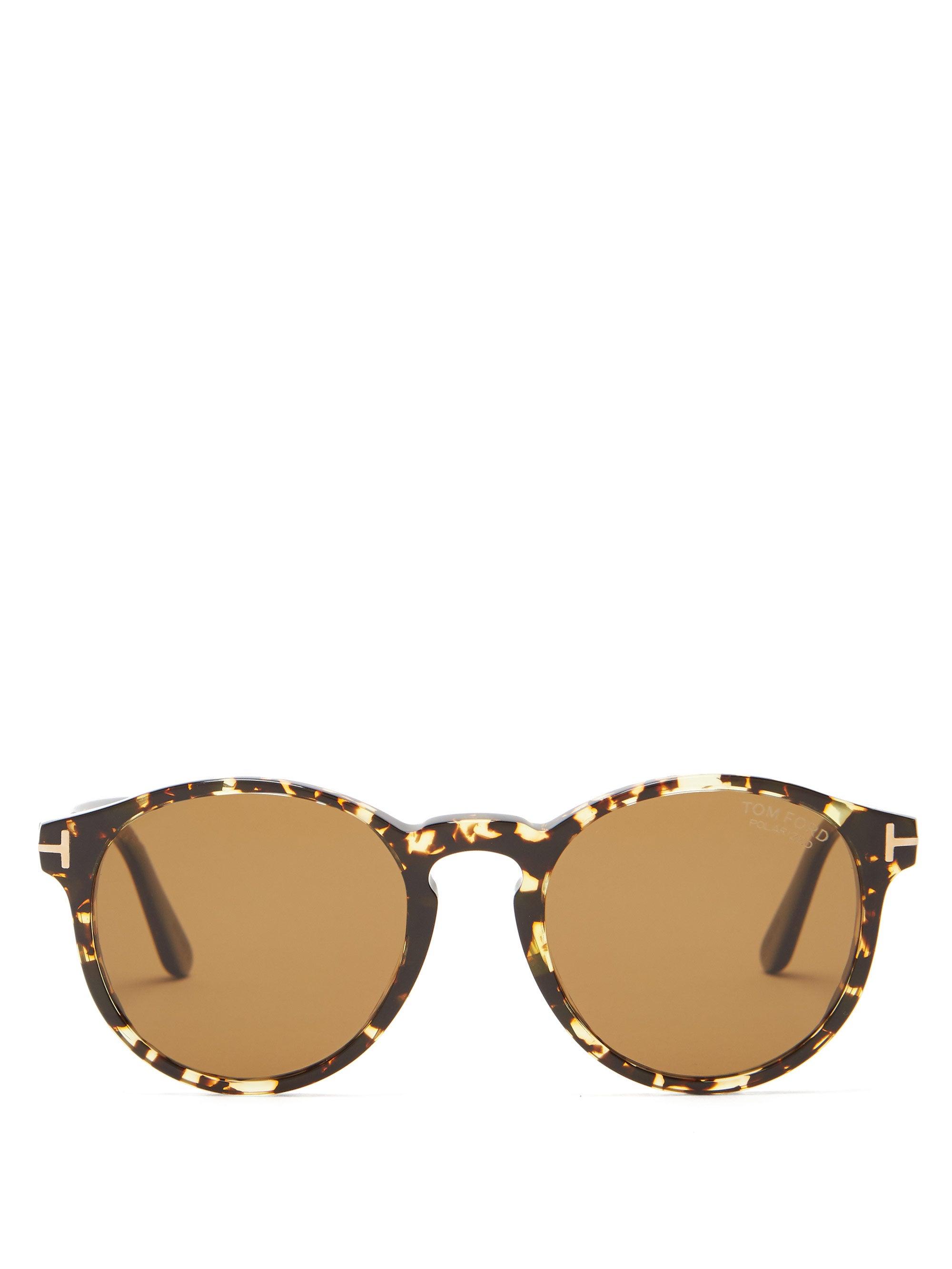 Tom Ford Ian Round Tortoiseshell Acetate Sunglasses In Brown For Men Lyst