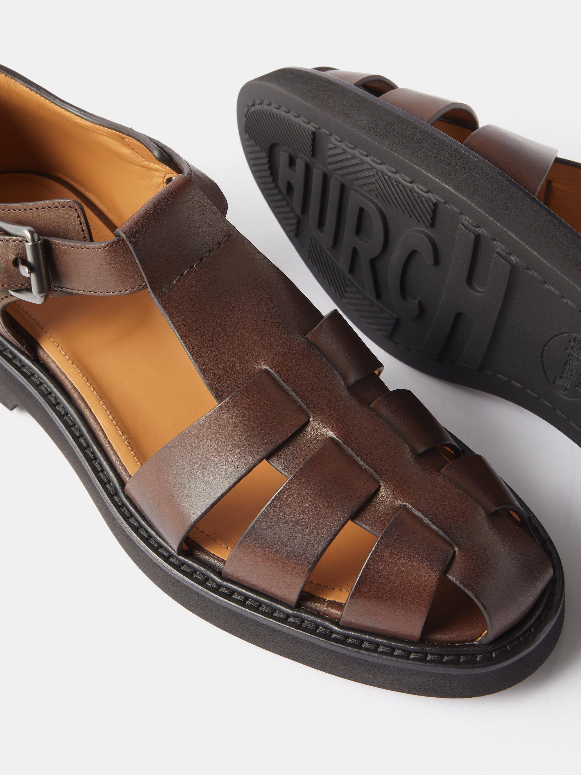 Church's Hove Leather Fisherman Sandals in Brown | Lyst