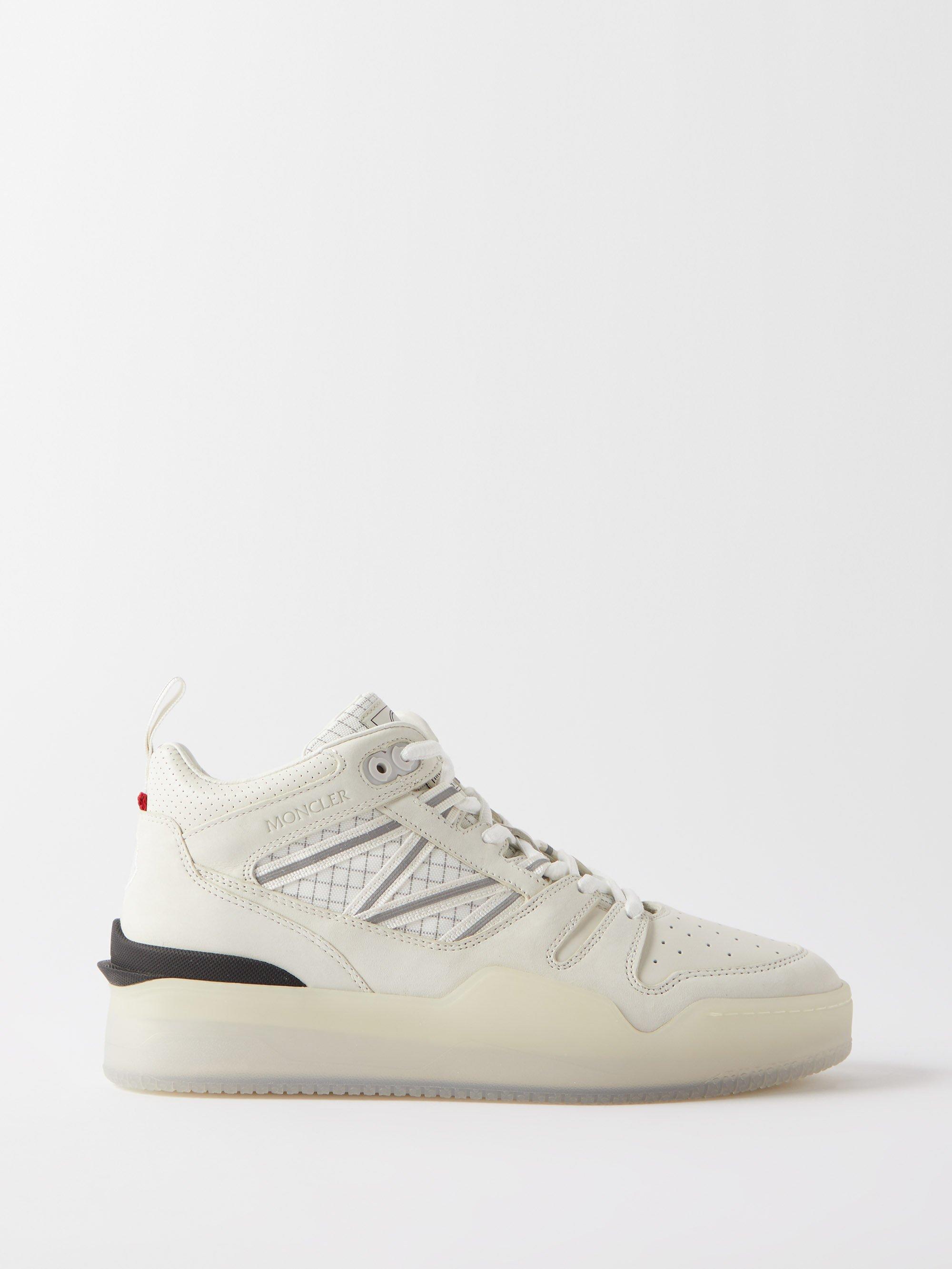 Moncler Pivot Leather High-top Trainers in White | Lyst