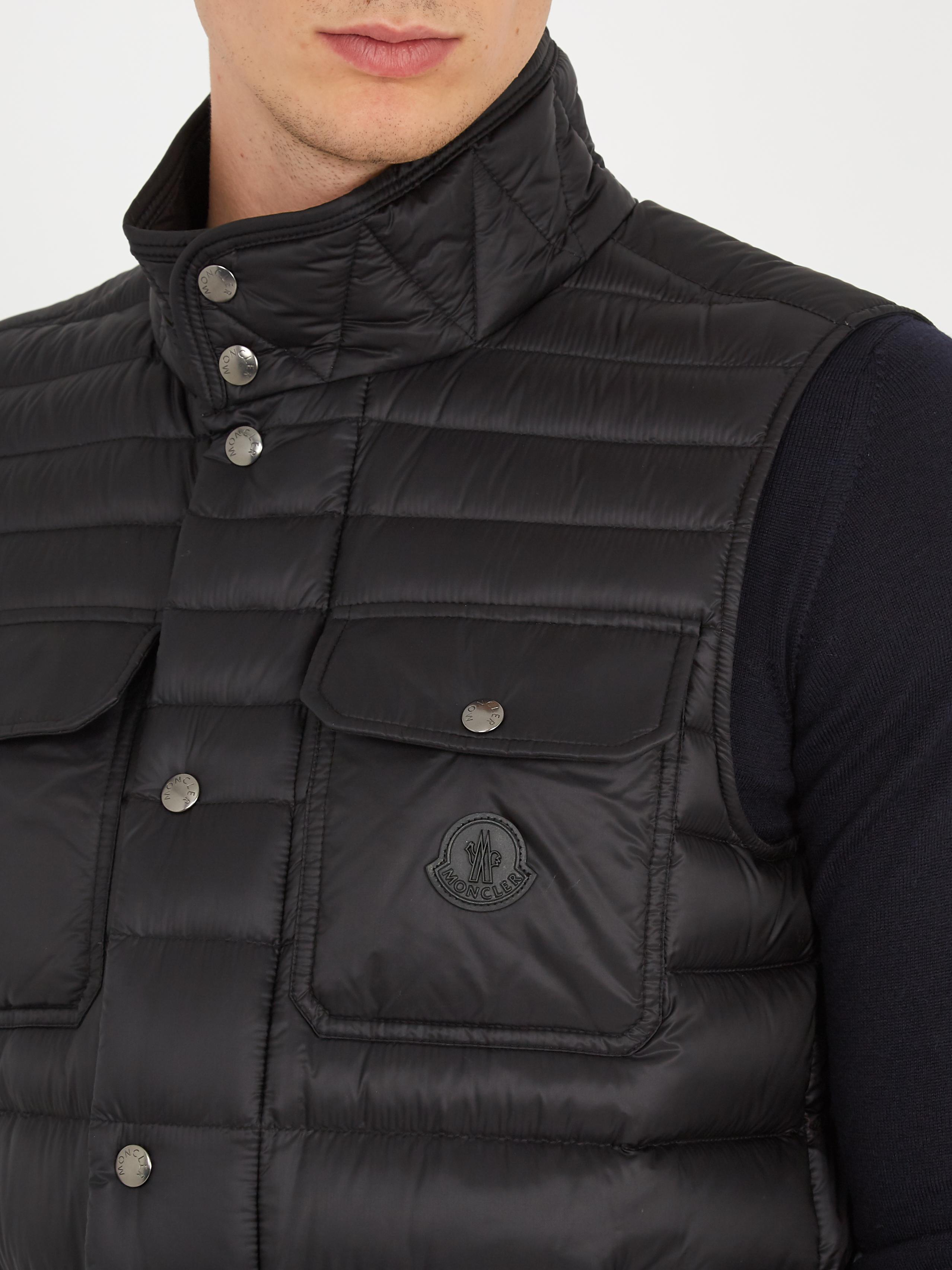 Moncler Synthetic Ever Quilted Down Gilet in Black for Men - Lyst