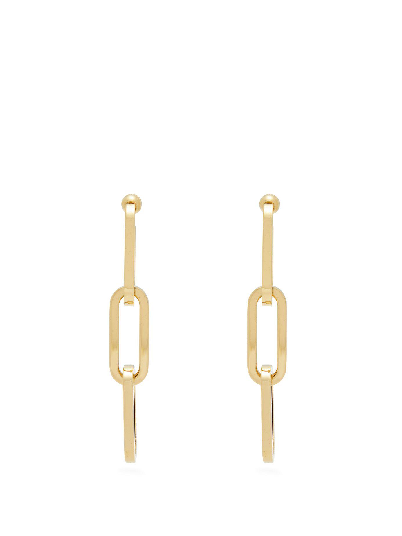 Burberry Cashmere Chain Link Drop Earrings in Gold (Metallic) Lyst