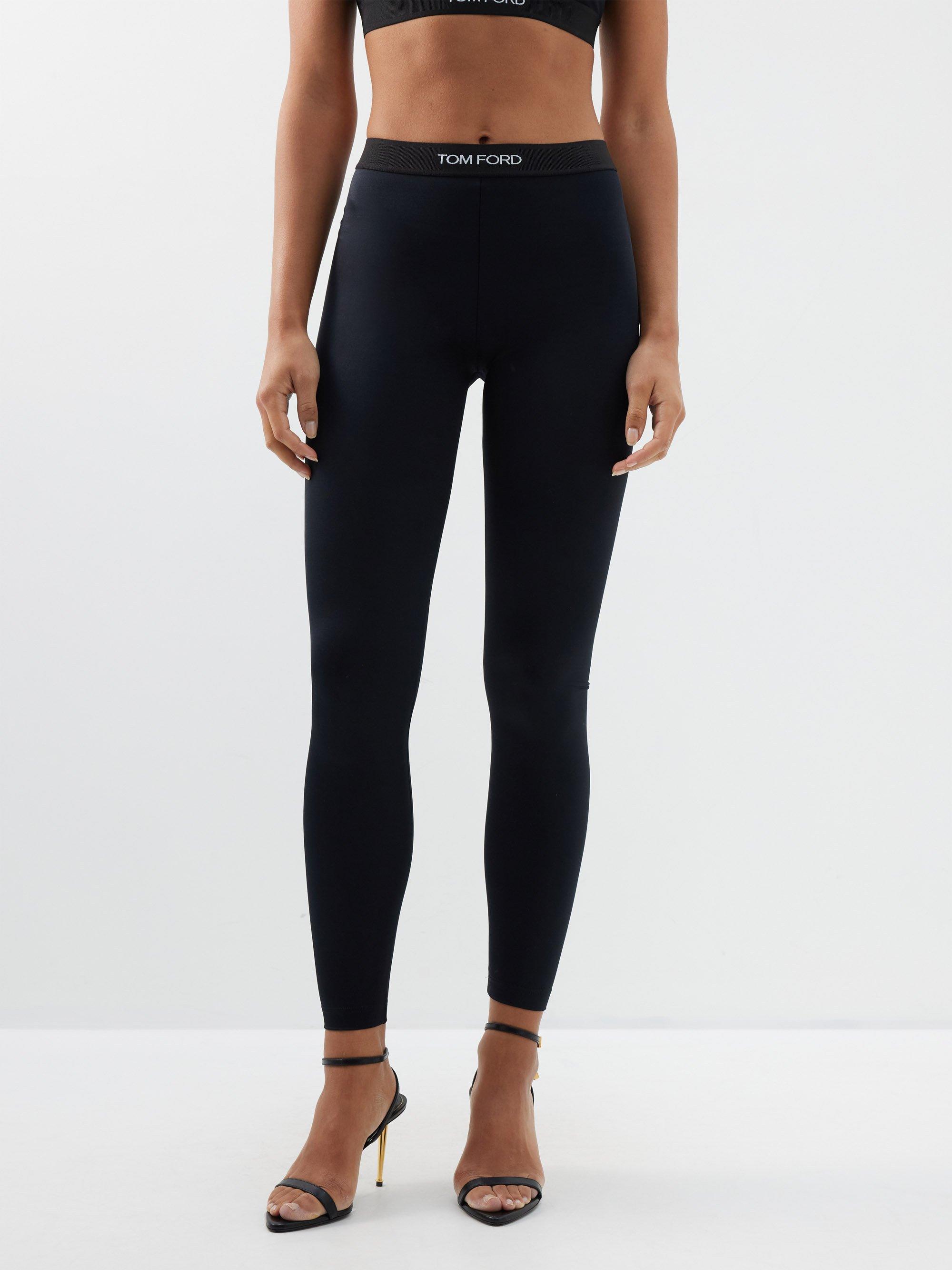Tom Ford Signature Logo Jersey-knit Leggings in Blue