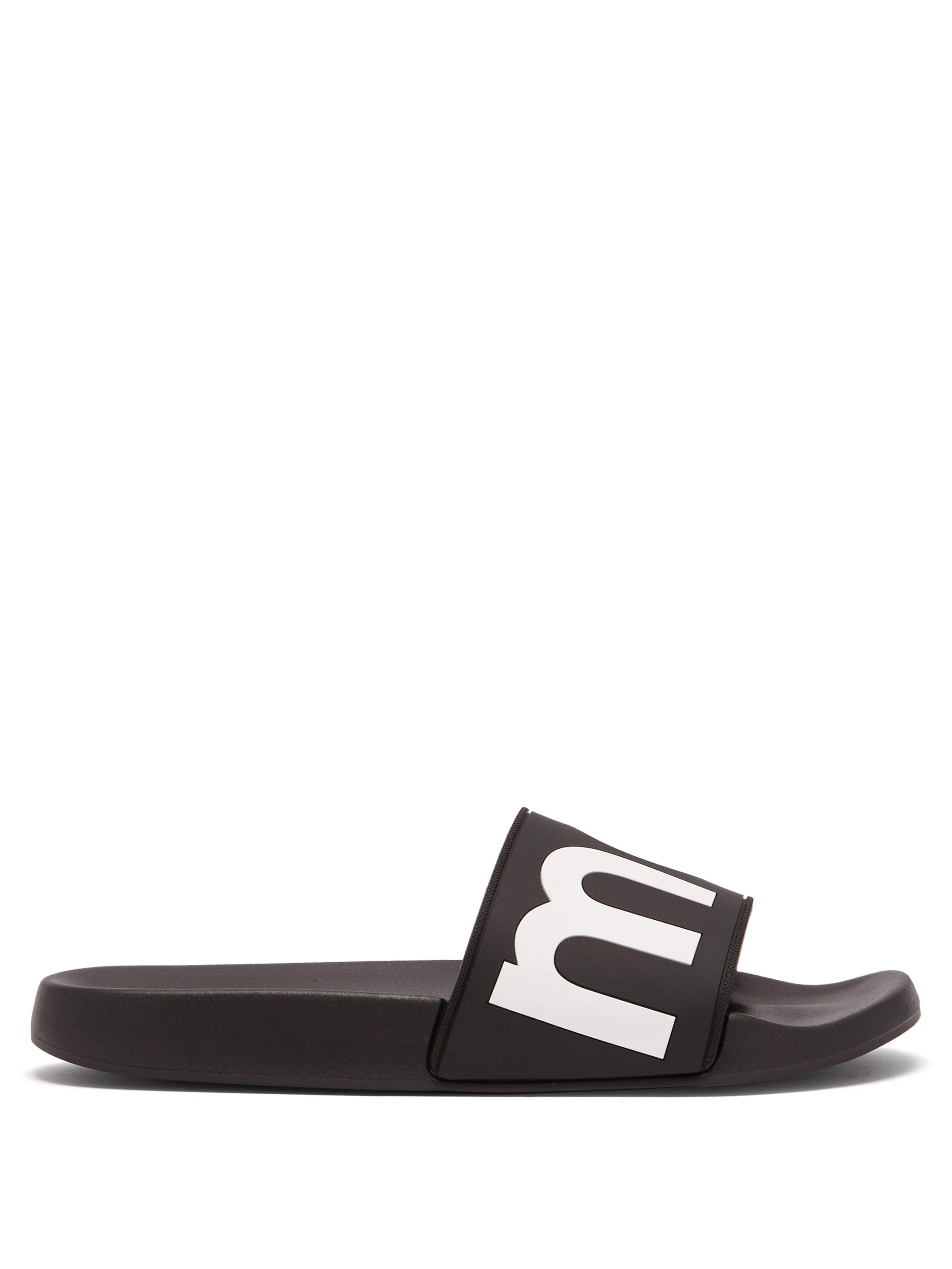 Claquettes en cuir et caoutchouc logo Howee Isabel Marant en
