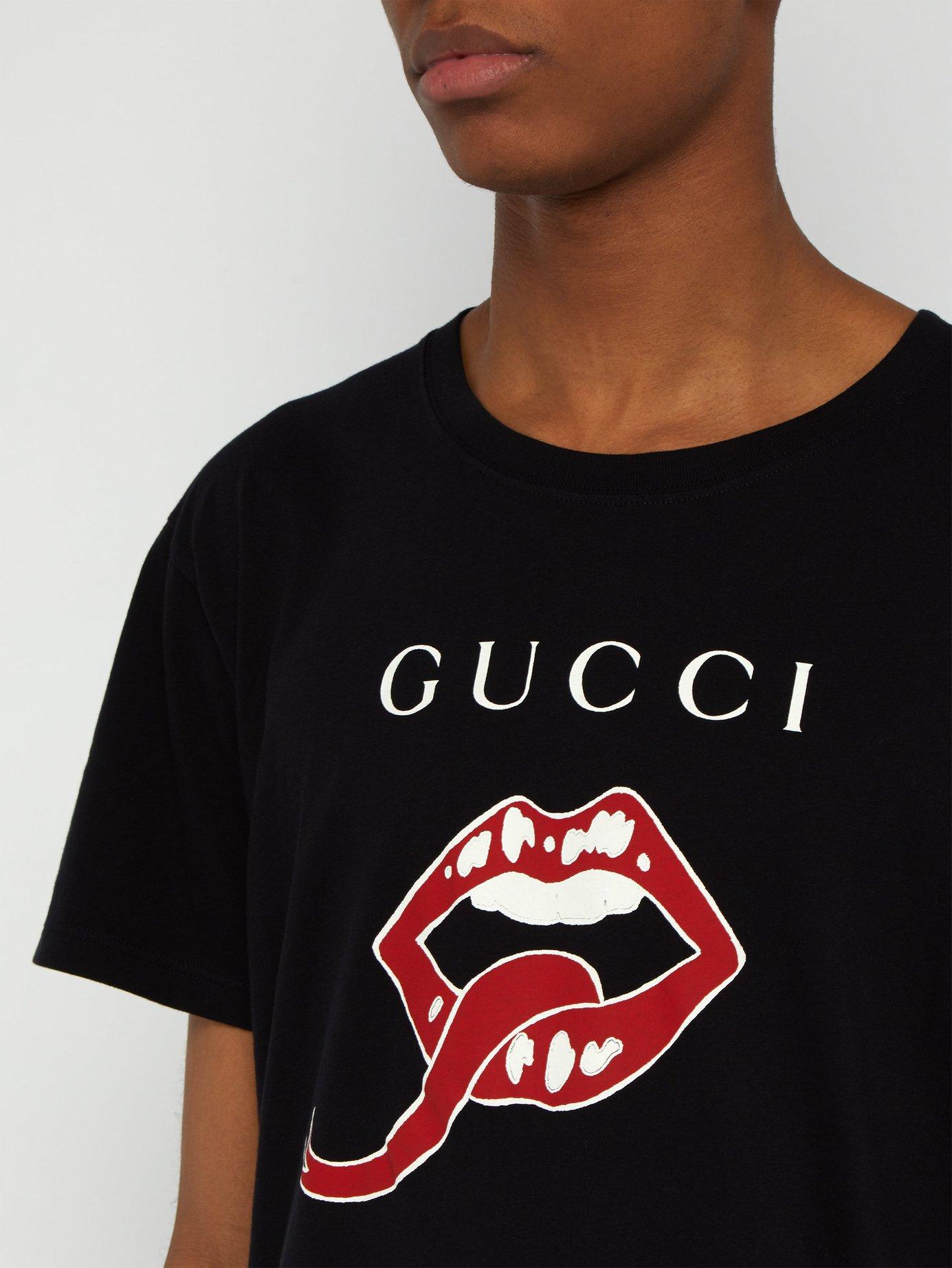 gucci tongue shirt