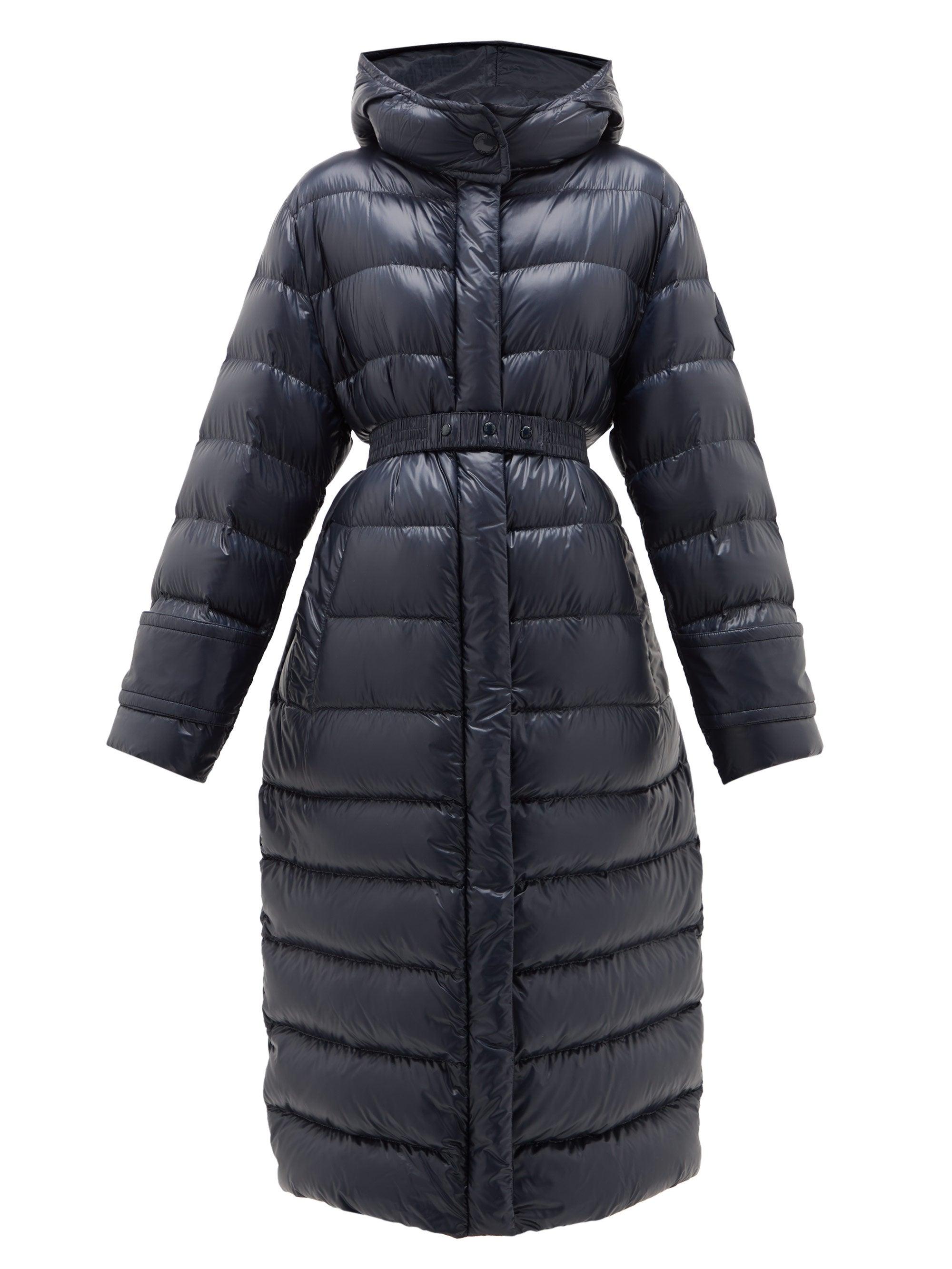 Moncler Cobalt Hooded Quilted-down Coat in Navy (Blue) - Lyst