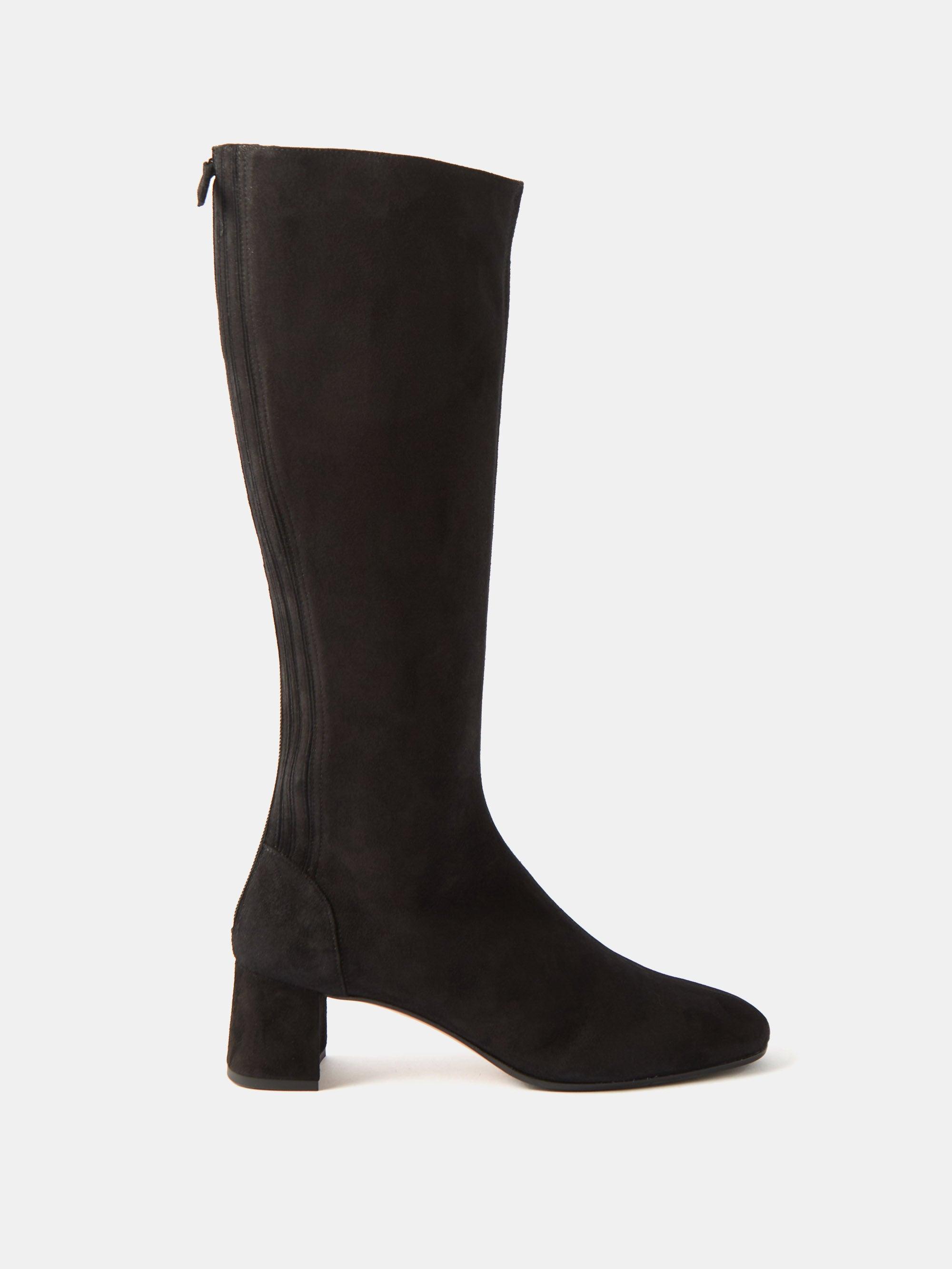 Aquazzura Saint Honore 50 Suede Kneehigh Boots in Black Lyst