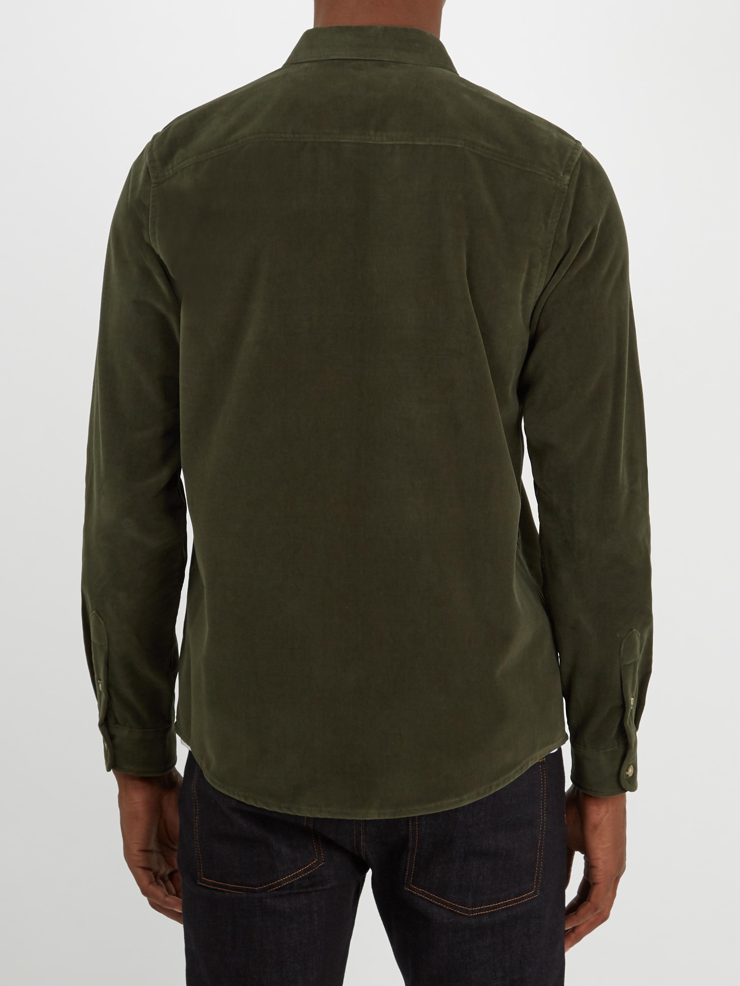 John Patch-pocket Cotton-velvet Shirt 